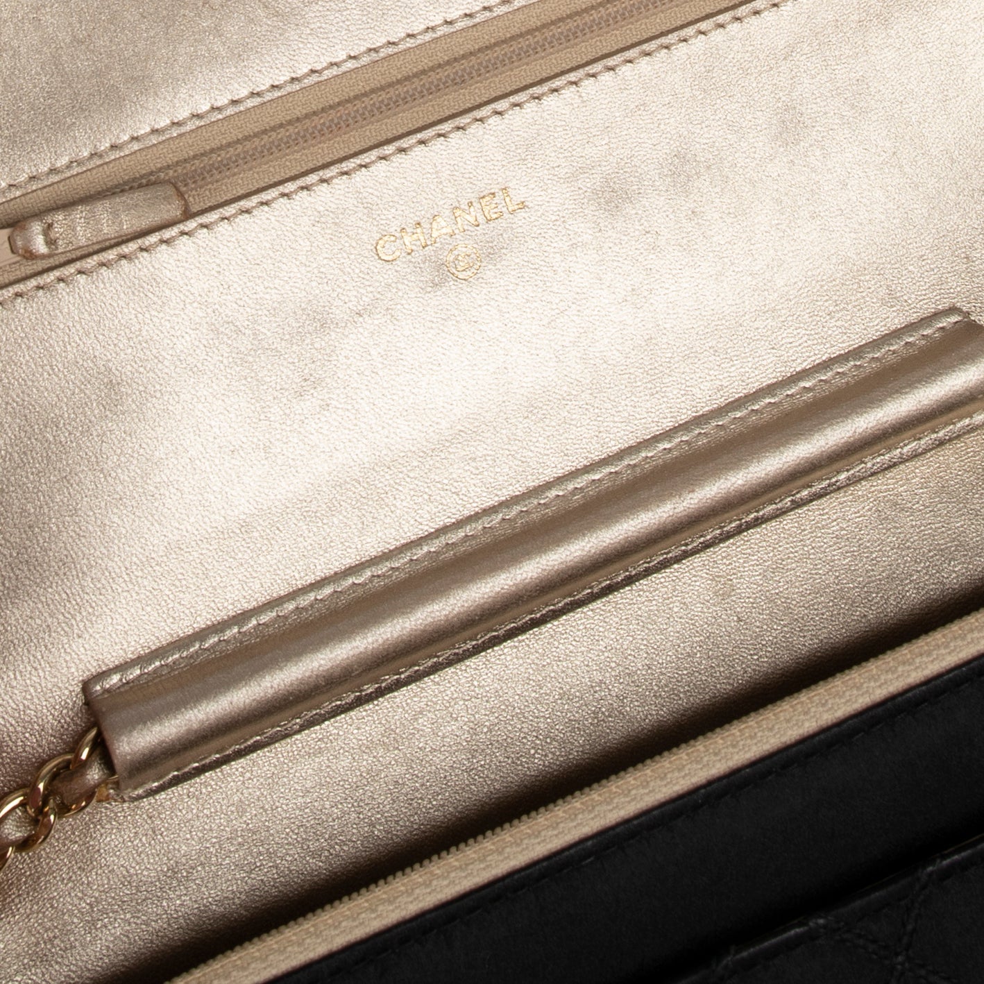 Chanel Classic Satin Wallet on Chain w/ Authenticity Card