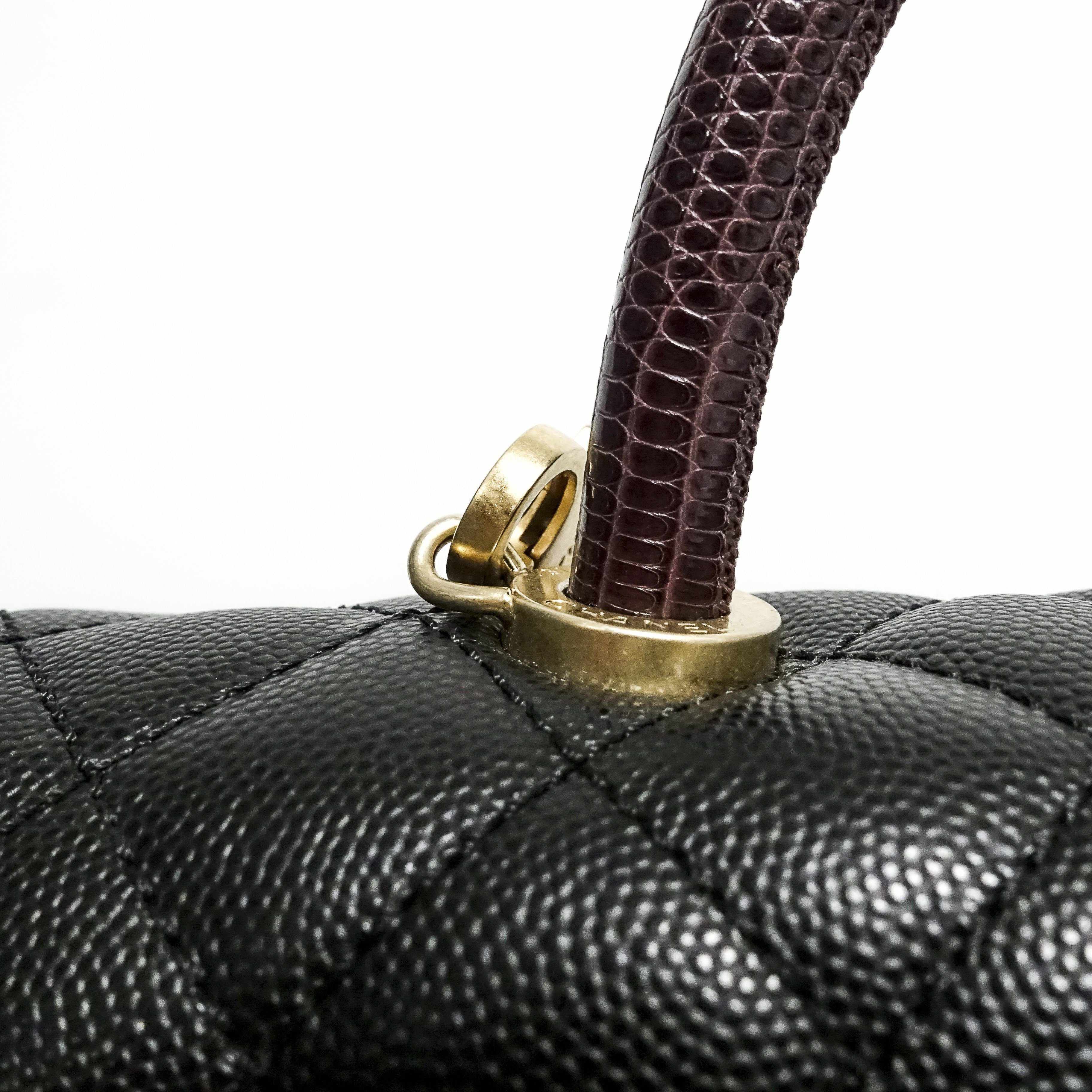 Chanel Coco Lizard Handle Bag