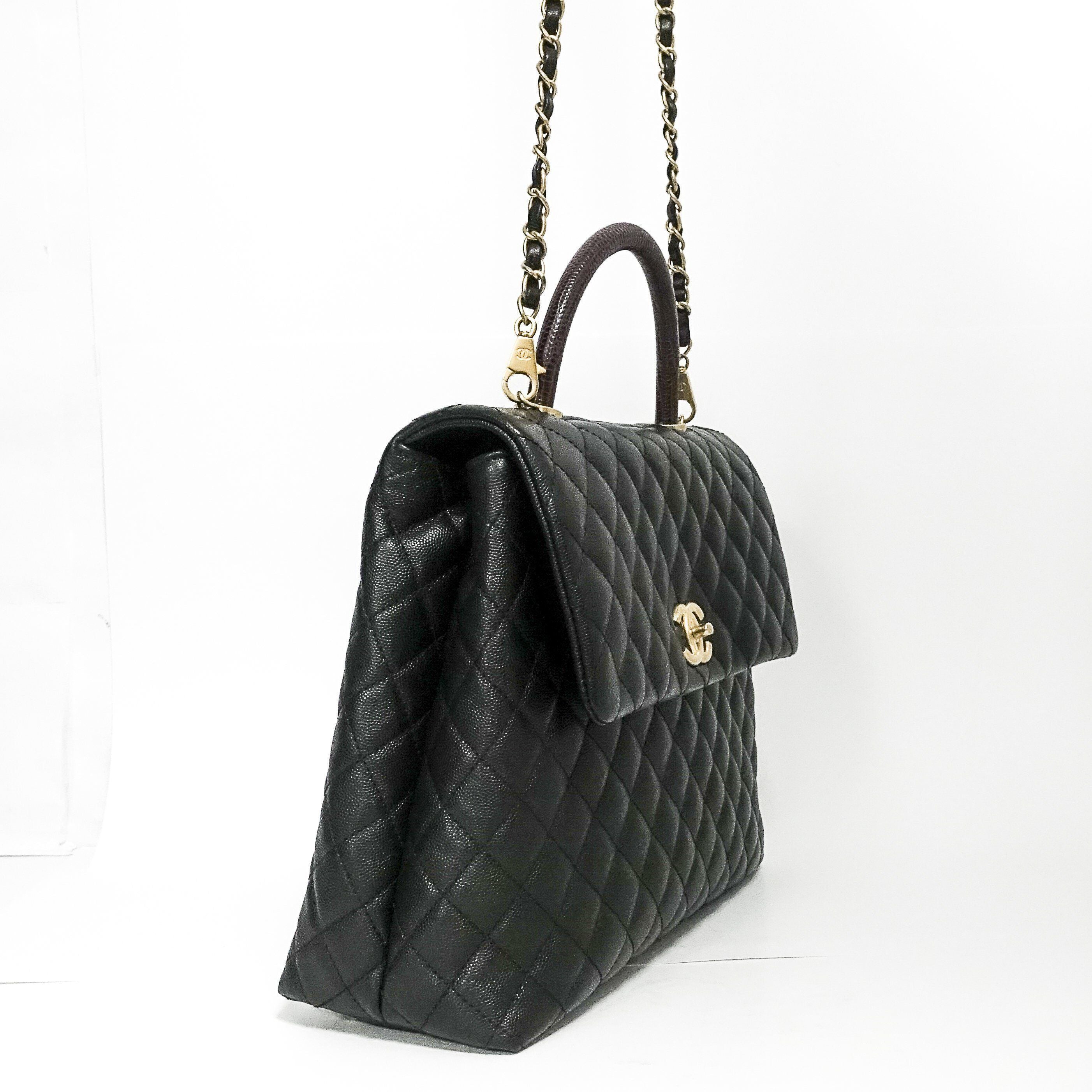 Chanel Coco Lizard Handle Bag