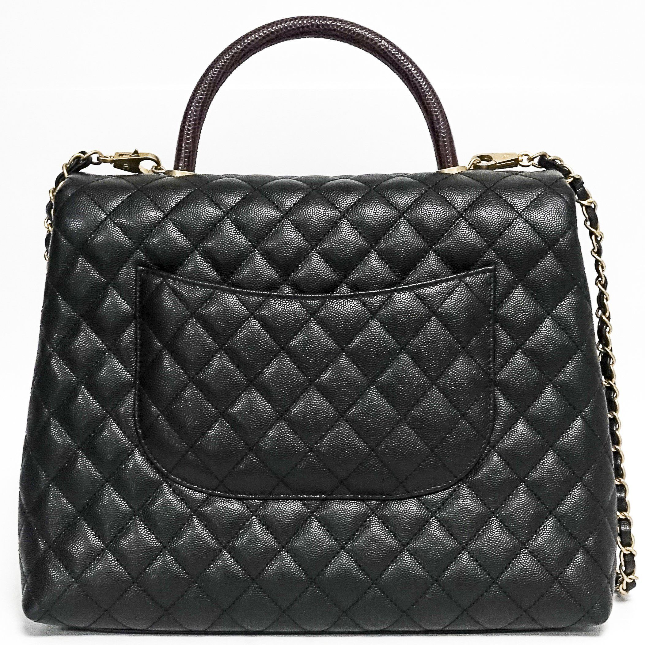 Chanel Coco Lizard Handle Bag