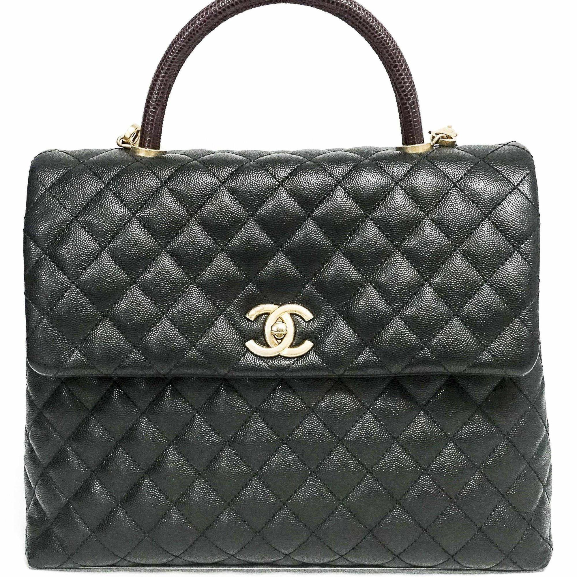 Chanel Coco Lizard Handle Bag