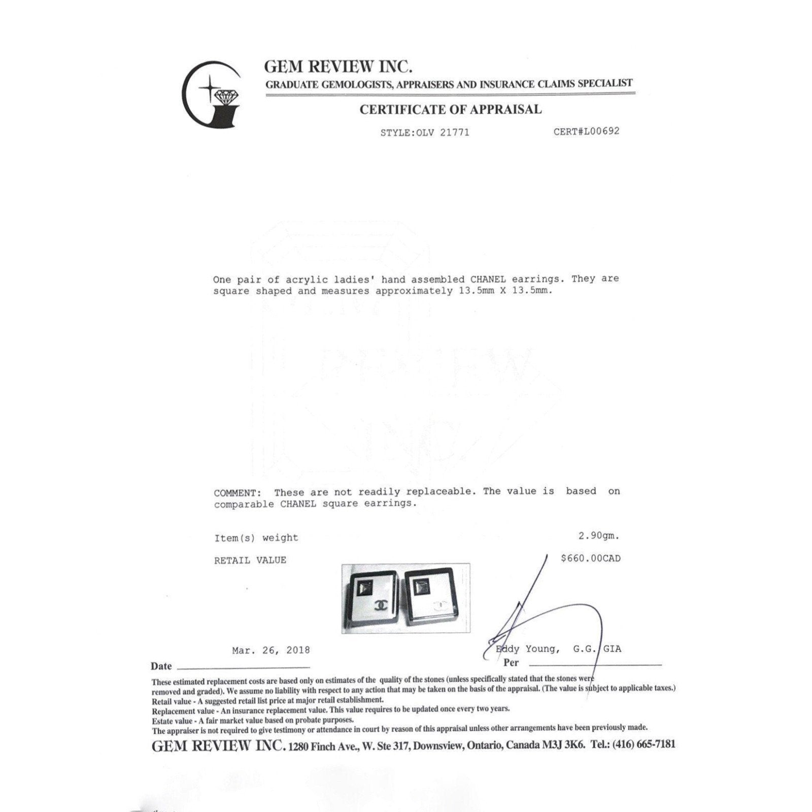 Chanel Costume Acrylic Earrings