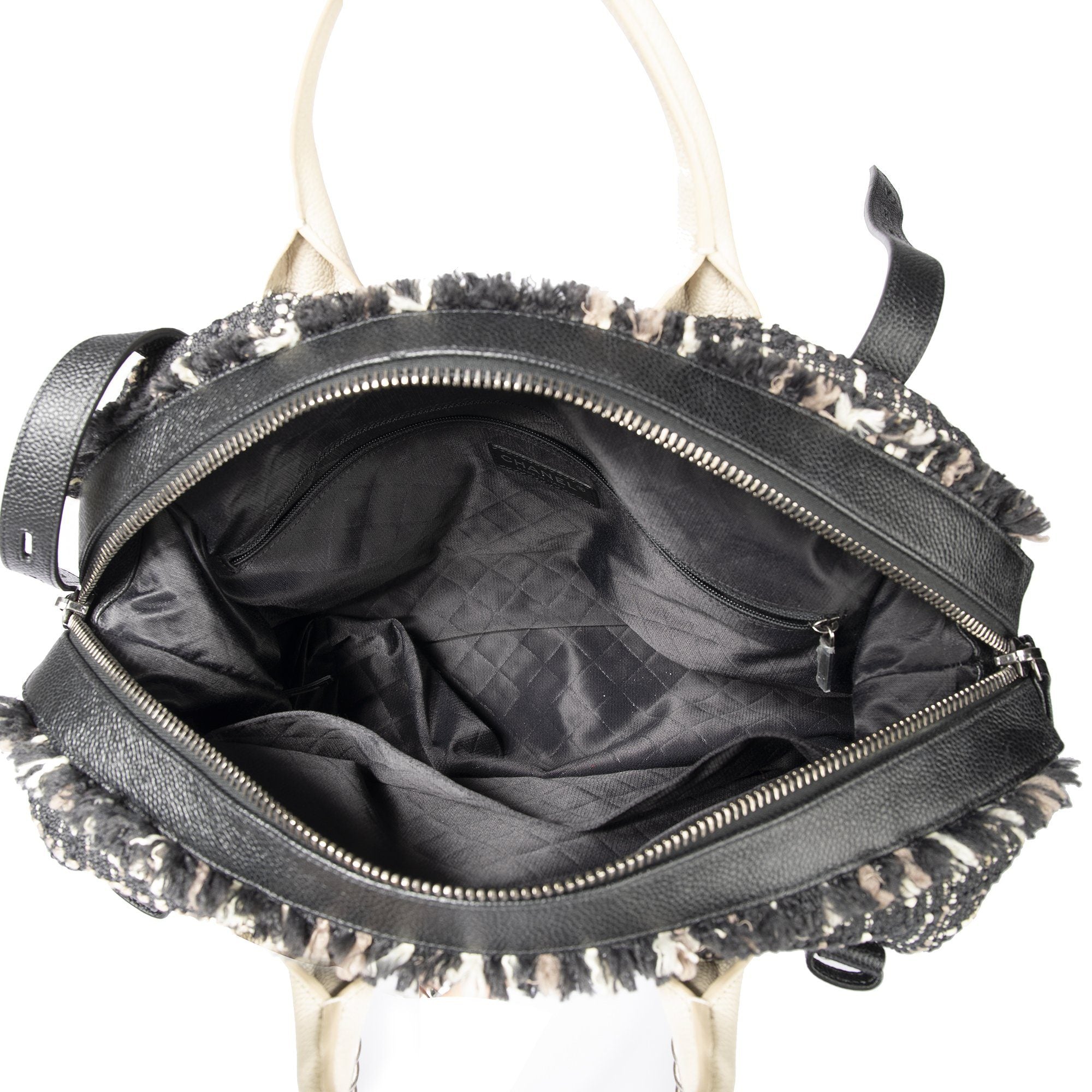 Chanel Crest Trip Tweed Bowling Bag