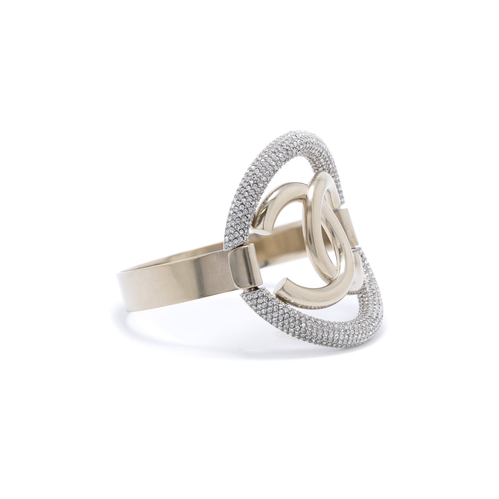 Chanel Crystal CC Bracelet w/ Box