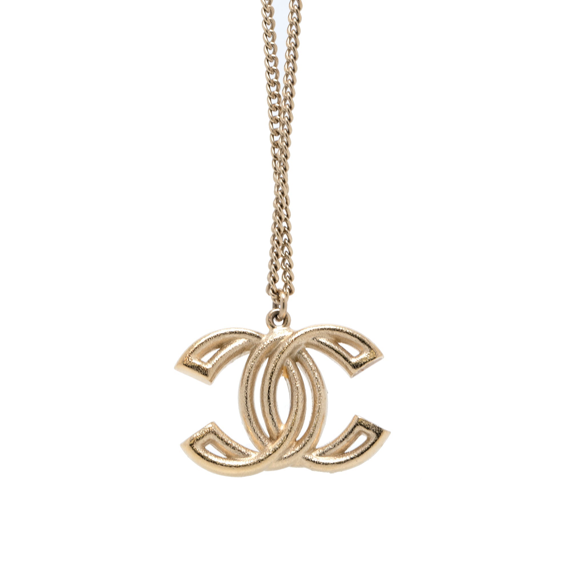 Chanel Crystal CC Pendant Necklace w/ Box