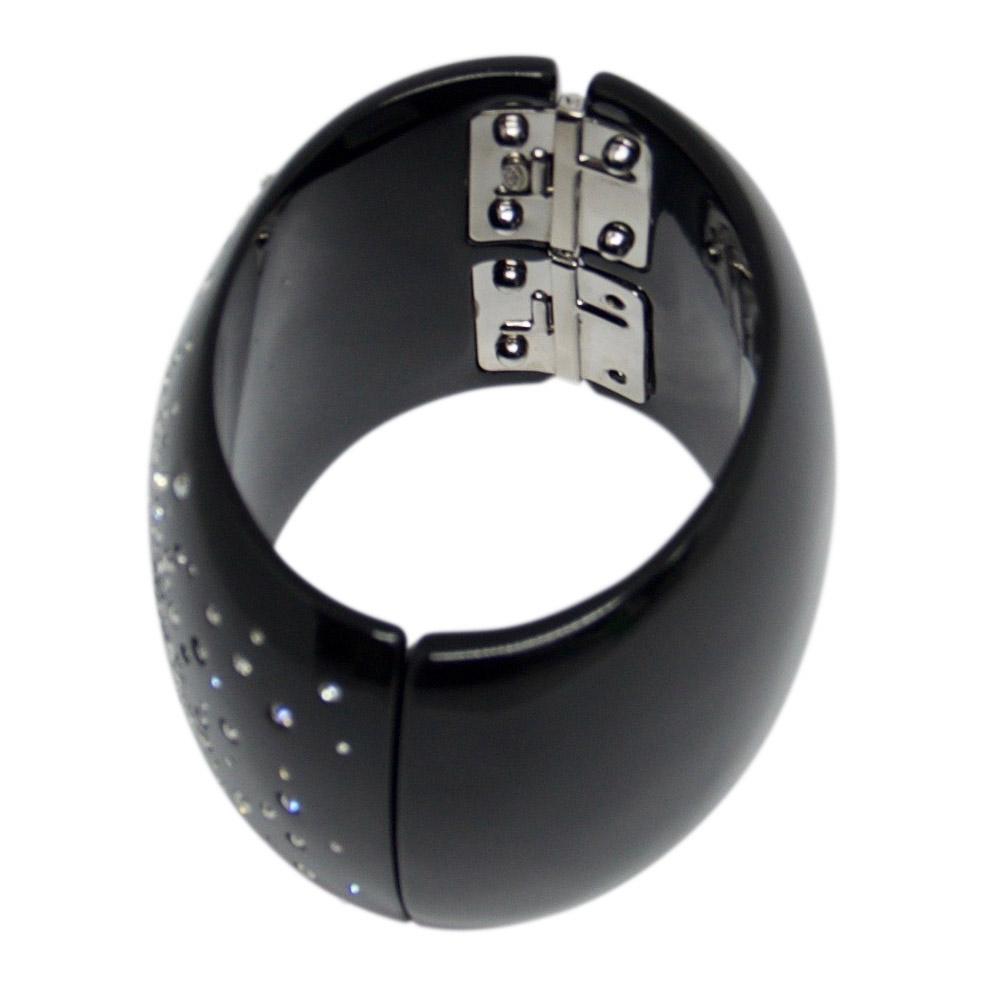 Chanel Crystal & Resin CC Hinged Bracelet