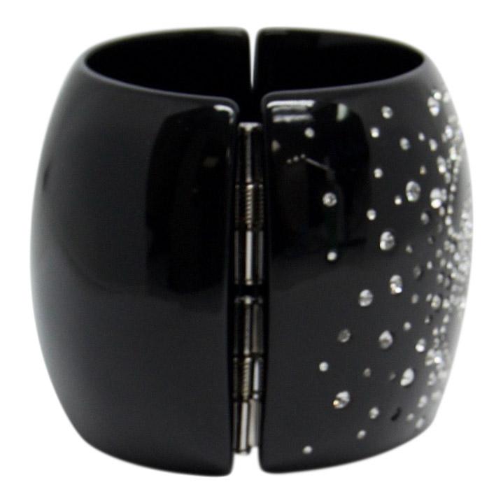 Chanel Crystal & Resin CC Hinged Bracelet
