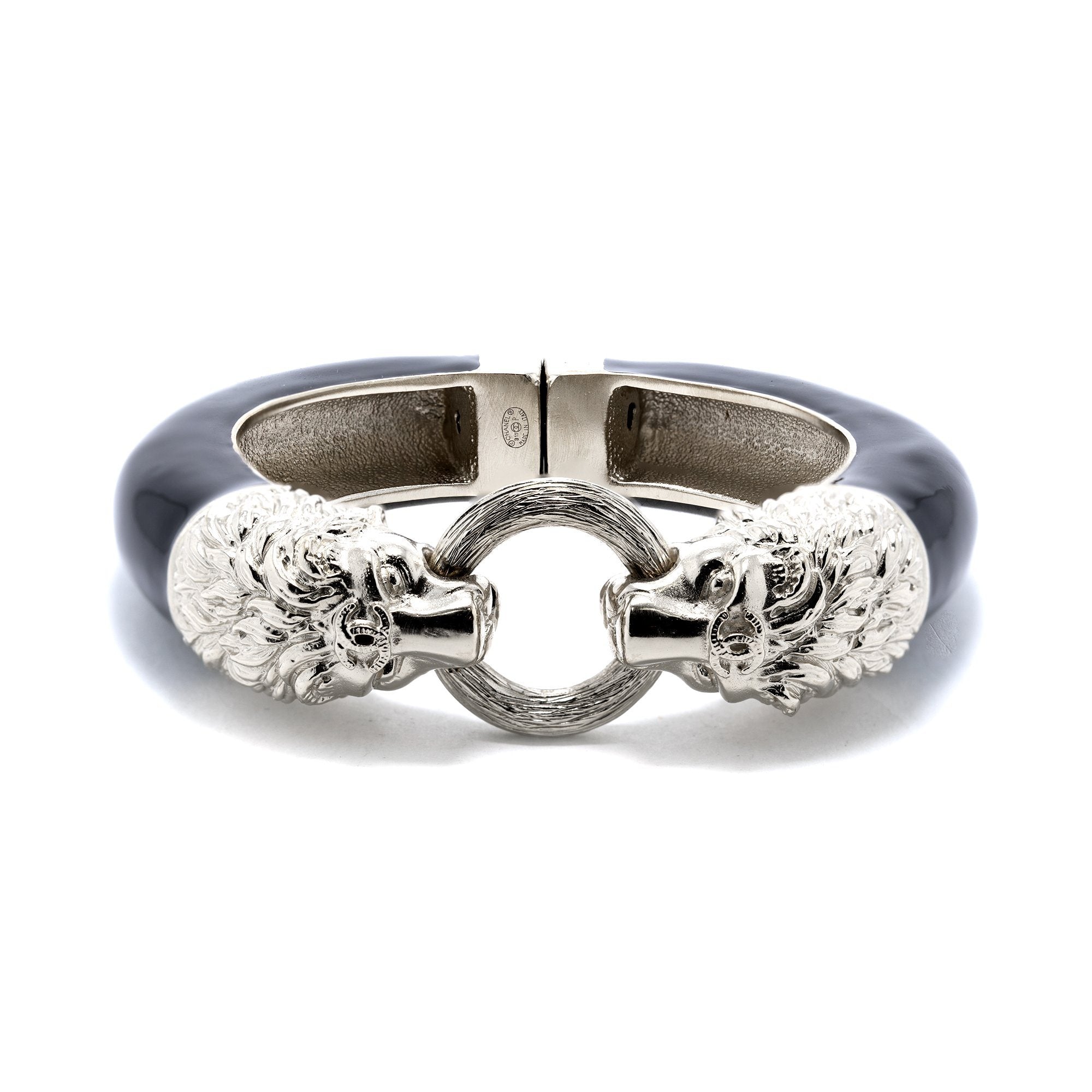 Chanel Double Lion Head Enamel Bracelet