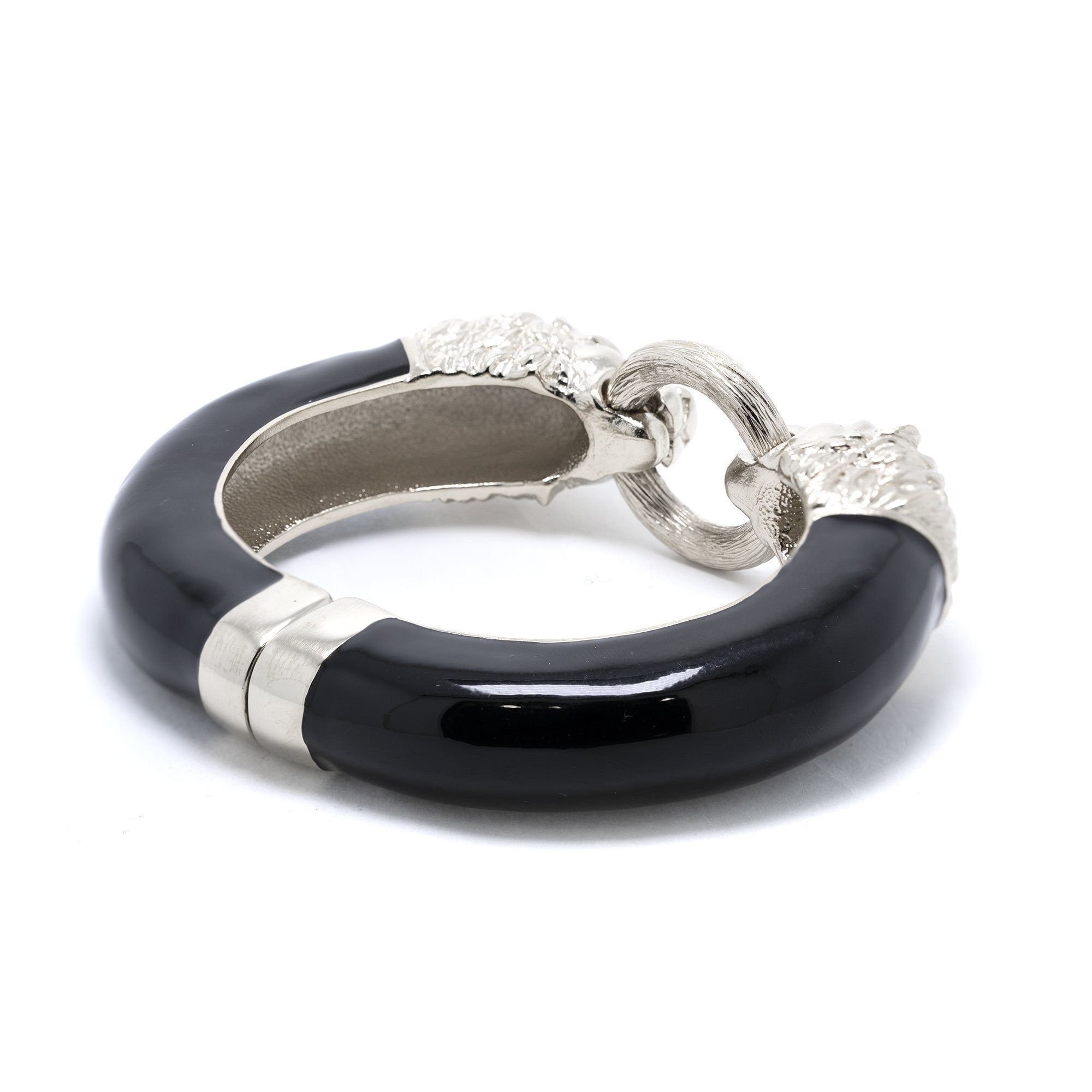 Chanel Double Lion Head Enamel Bracelet