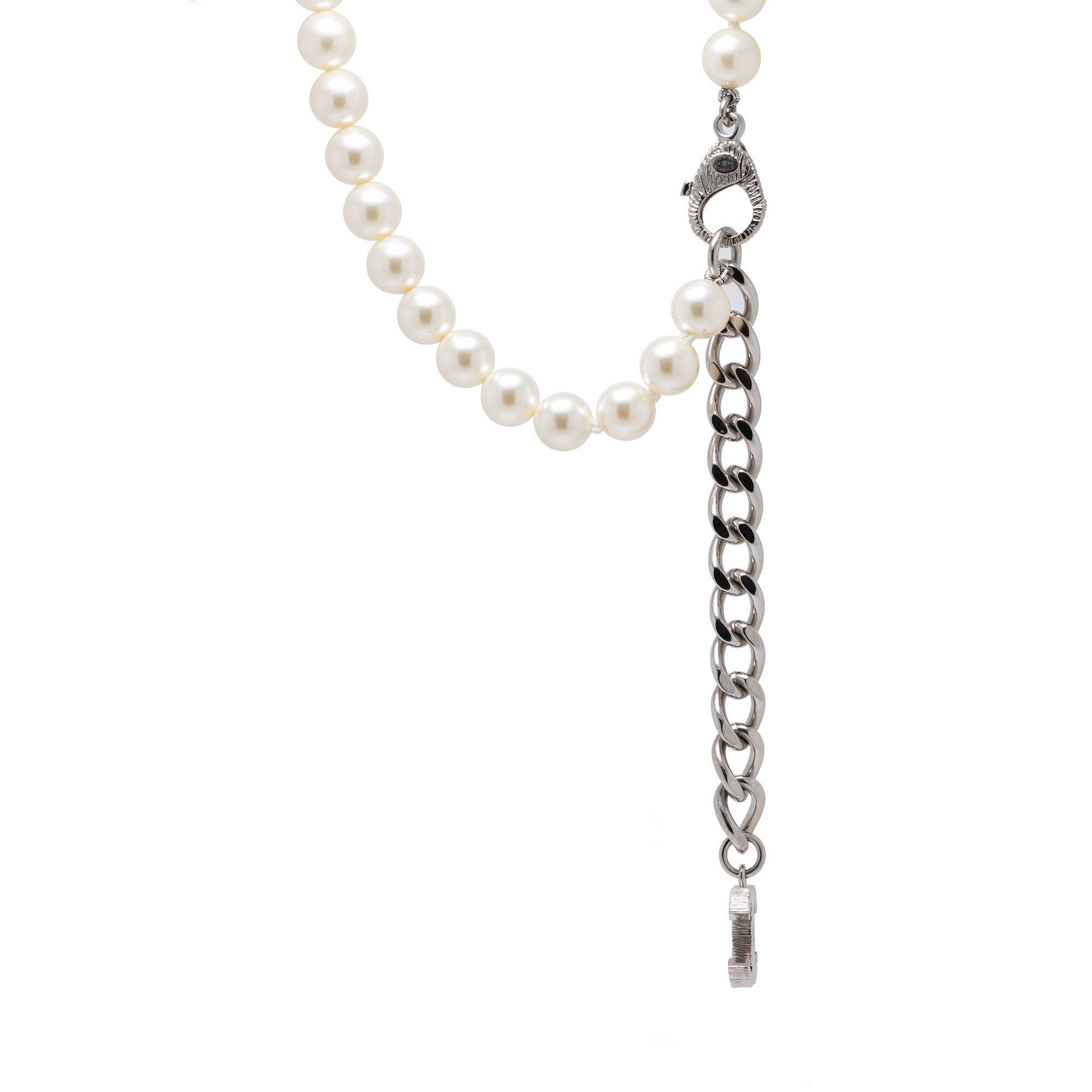 Chanel Faux Pearl & Crystal CC Necklace w/ Box