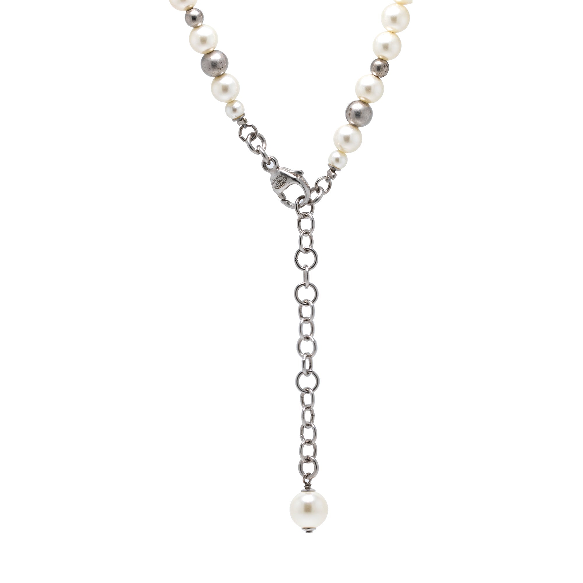 Chanel Faux Pearl & Crystal Necklace w/ Box