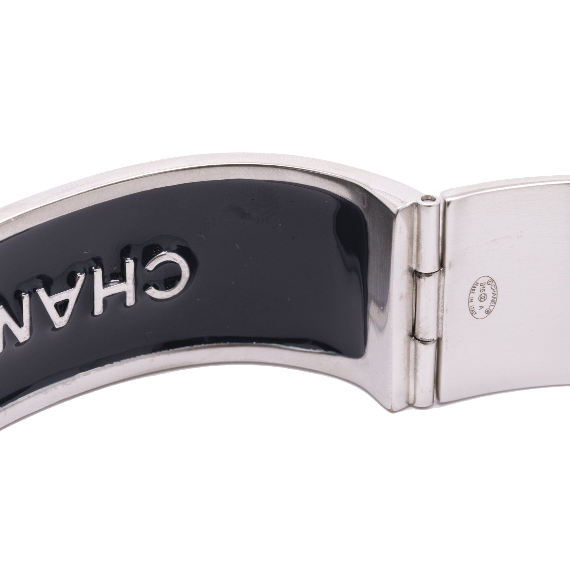 Chanel Faux Pearl Hinged Cuff