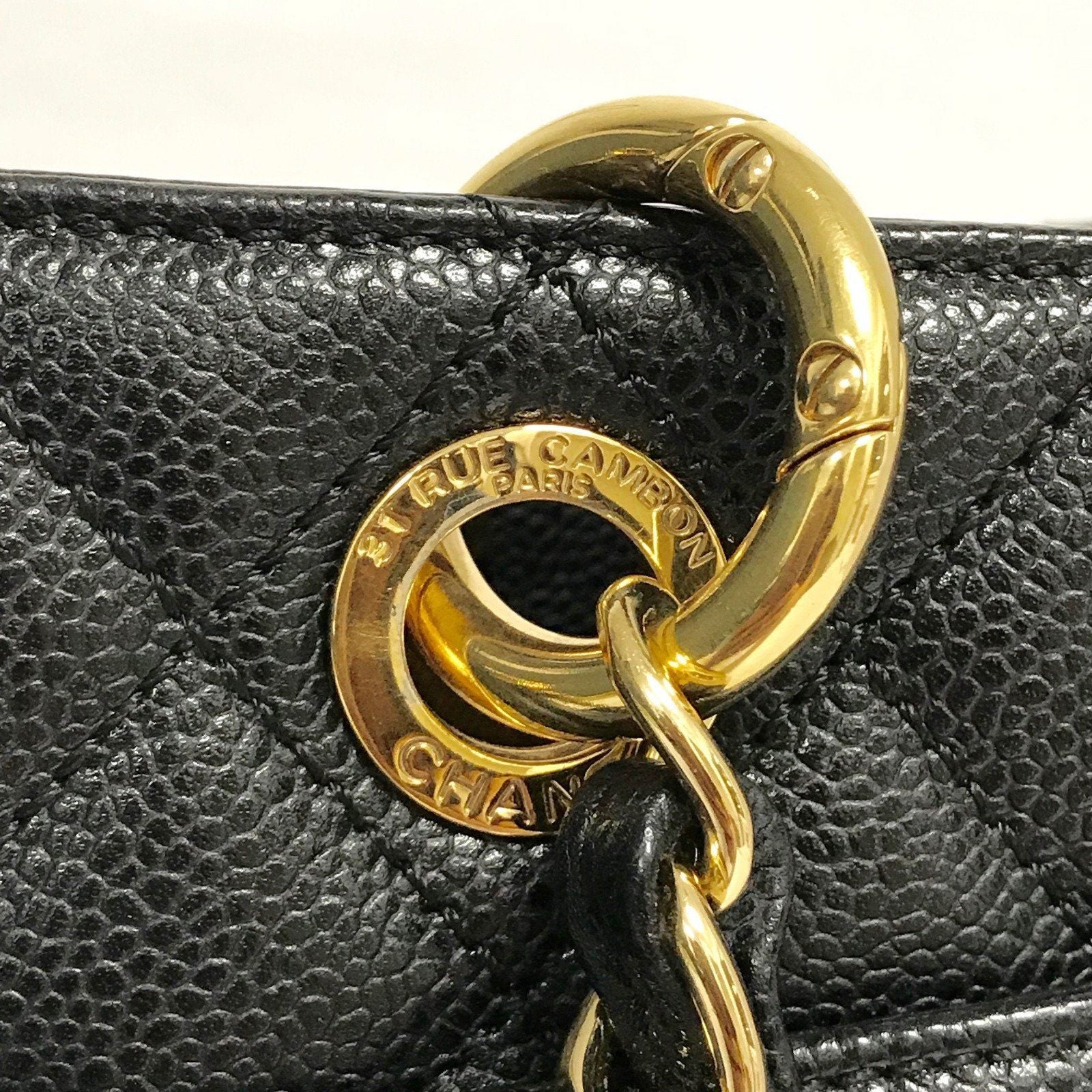 Chanel GST Black Caviar Quilted Grand Shopping Tote – Oliver Jewellery