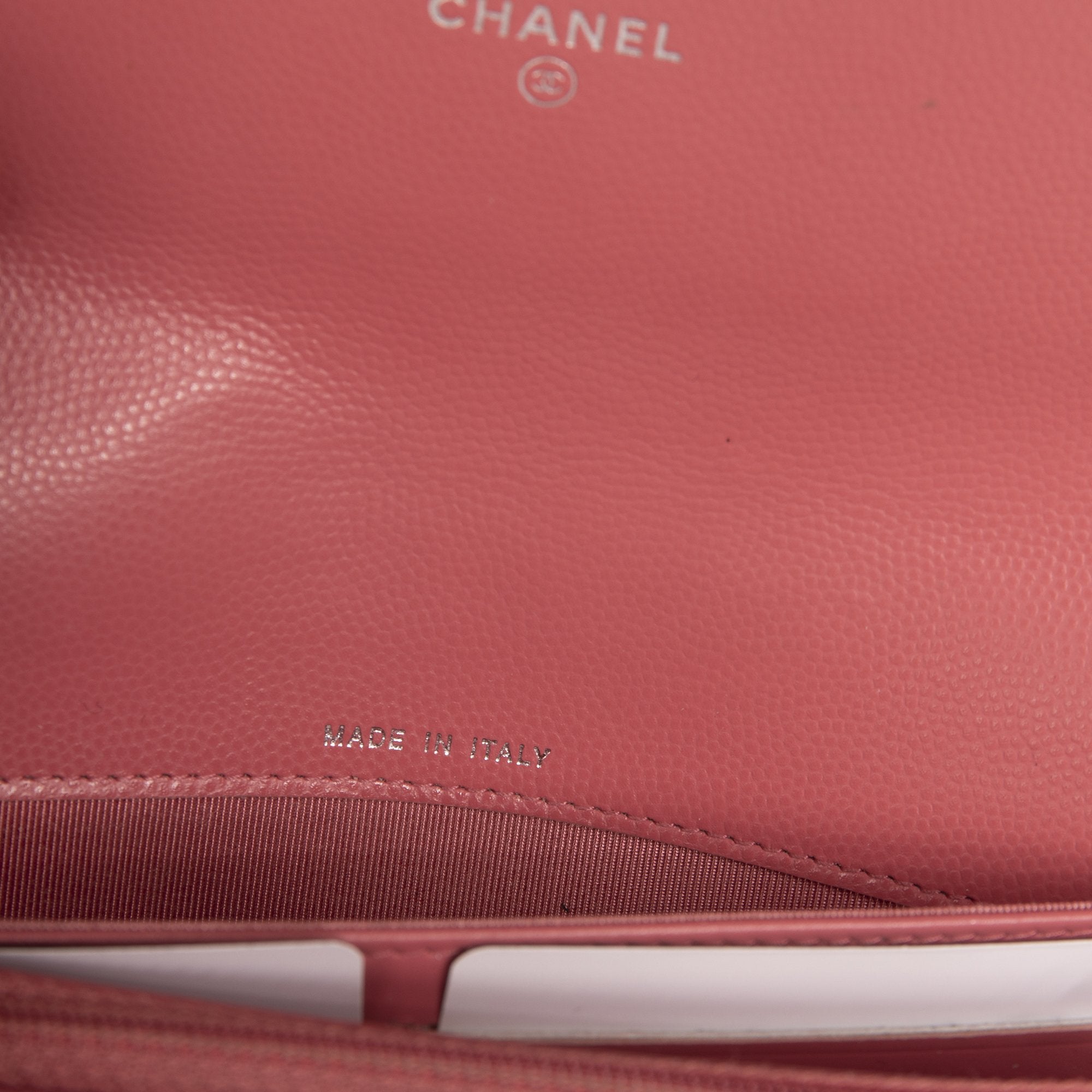 Chanel Interlocking CC Logo Leather Trifold Wallet w/ Box & Receipt