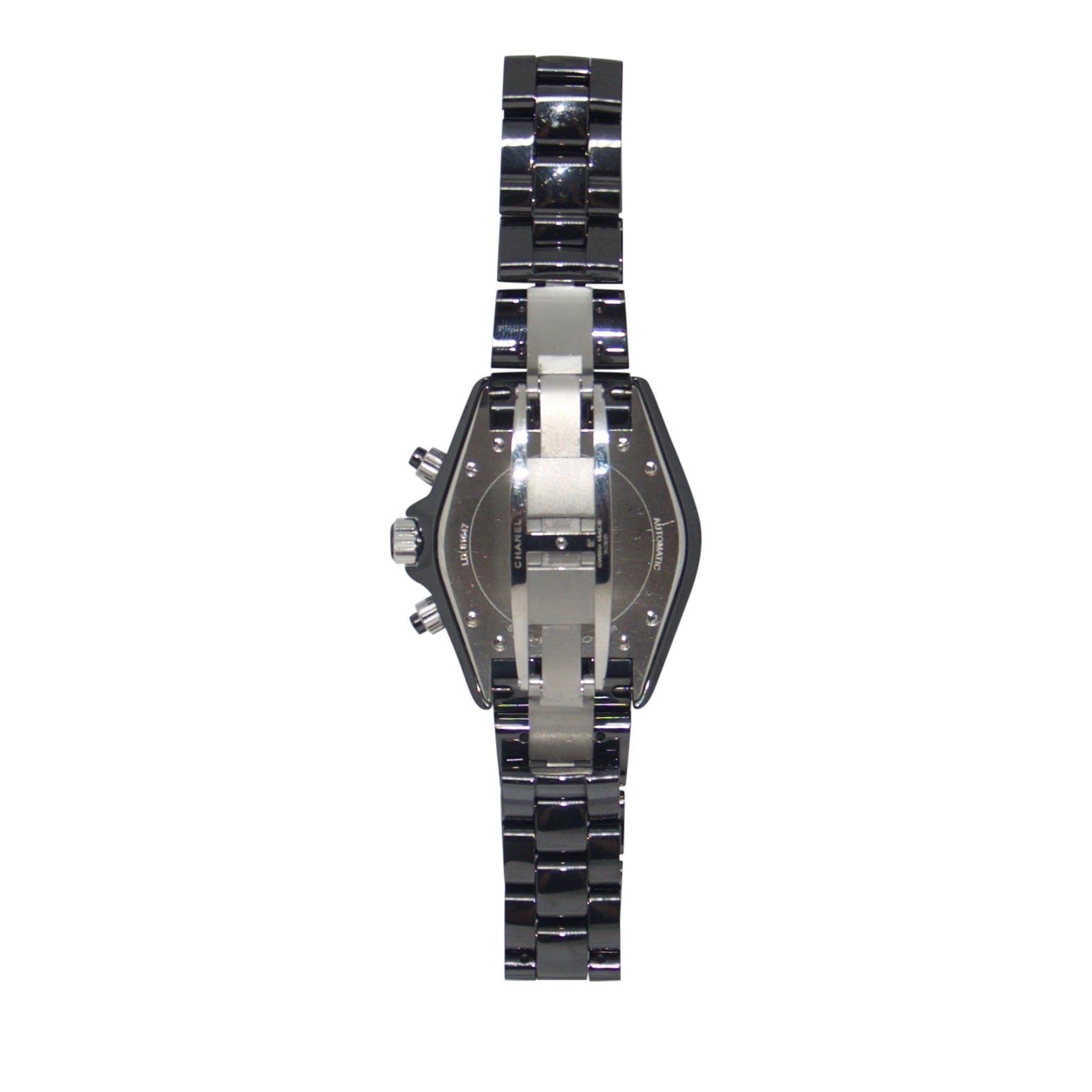 Chanel J12 Black Ceramic Chronograph Watch