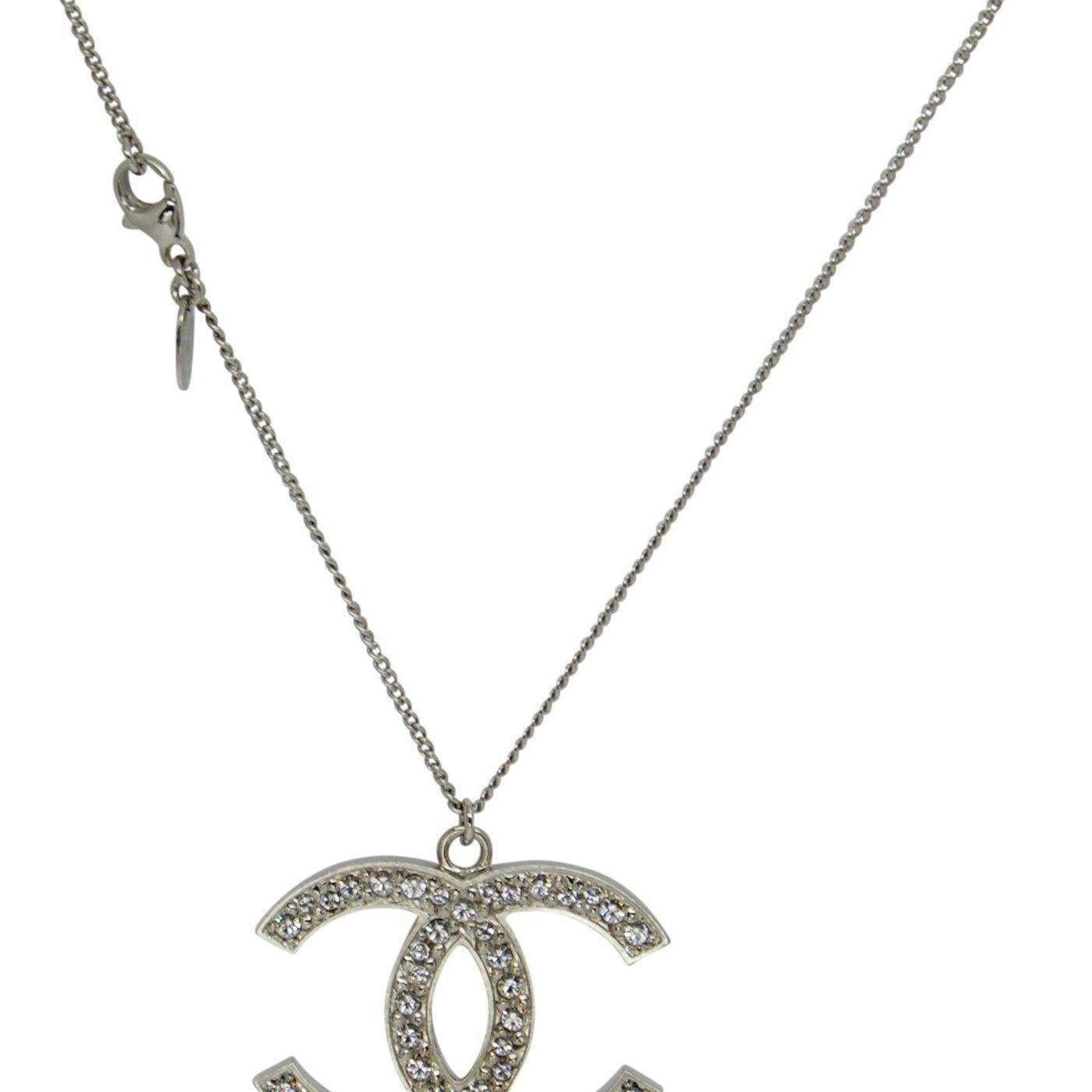 Chanel Large CC Crystal Pendant Necklace