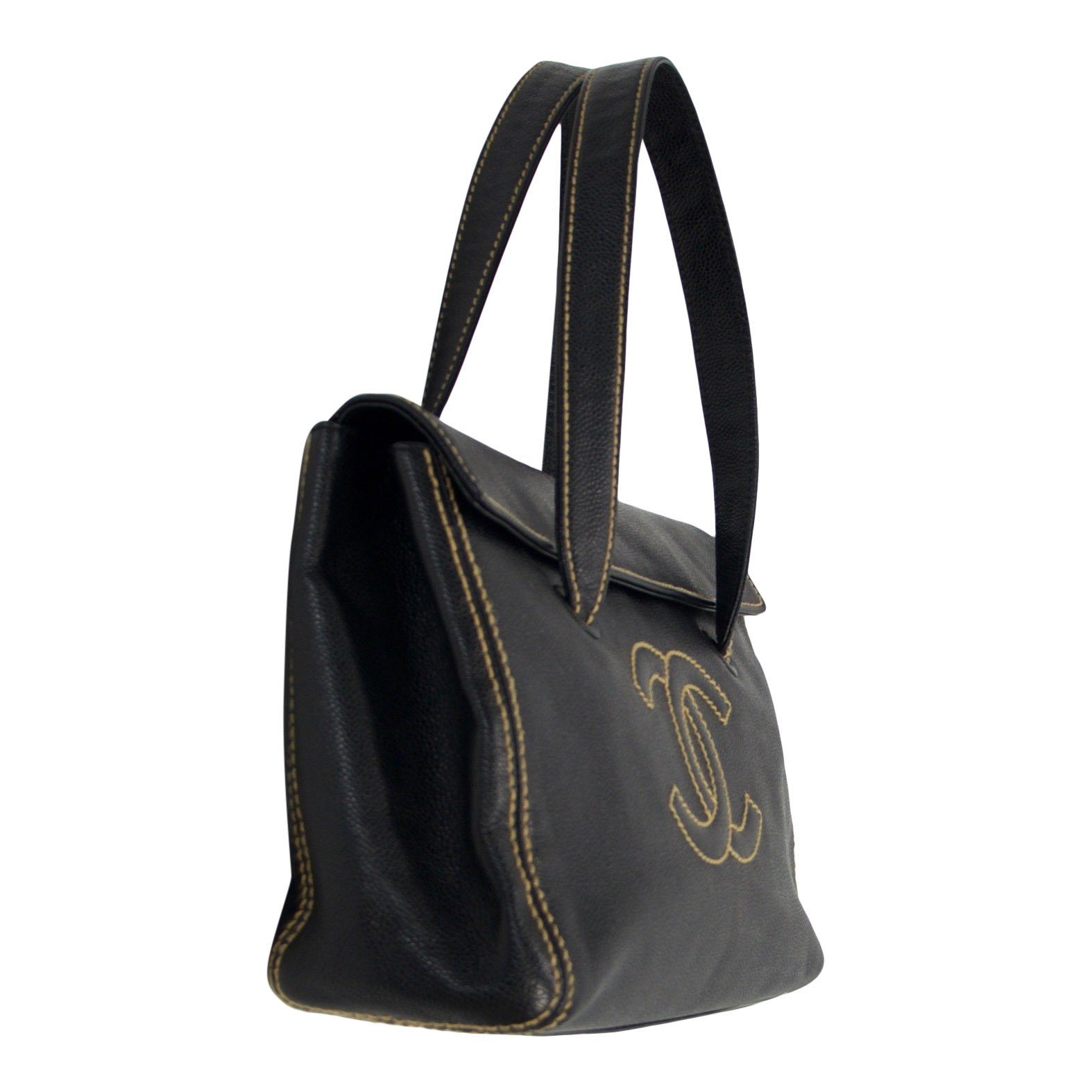 Chanel Large CC Stitch Flap Satchel