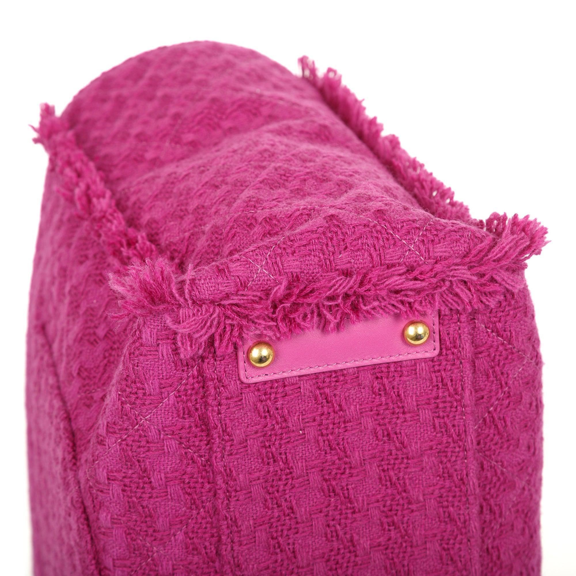 Chanel Large Giant Logo Tweed Shopping Tote w/ Authenticity Card & Receipt