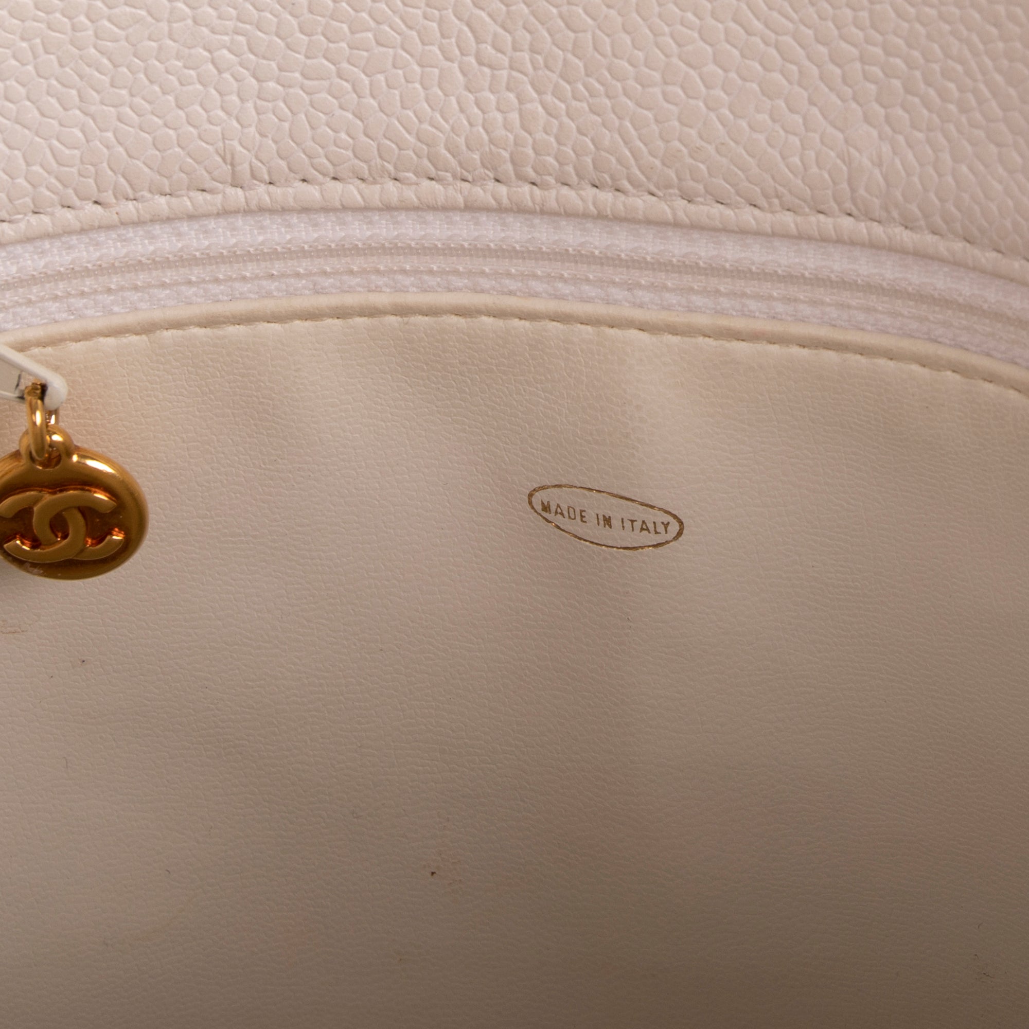 Chanel Large Vintage CC Caviar Leather Tote w/ Box & Authenticity Card