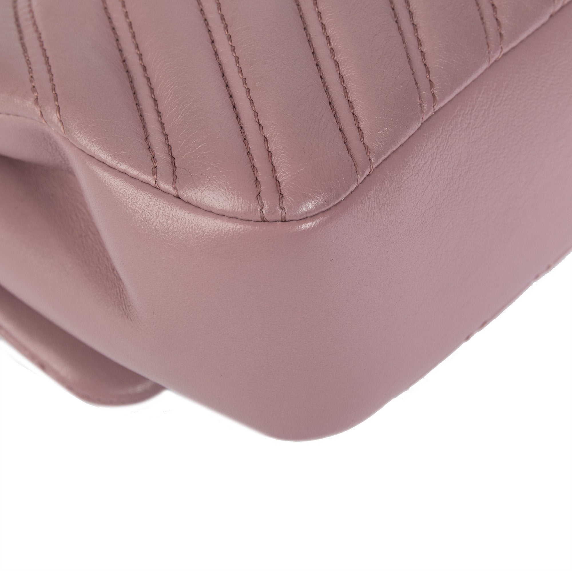 Chanel Medium Chevron Double Stitch Single Flap Bag