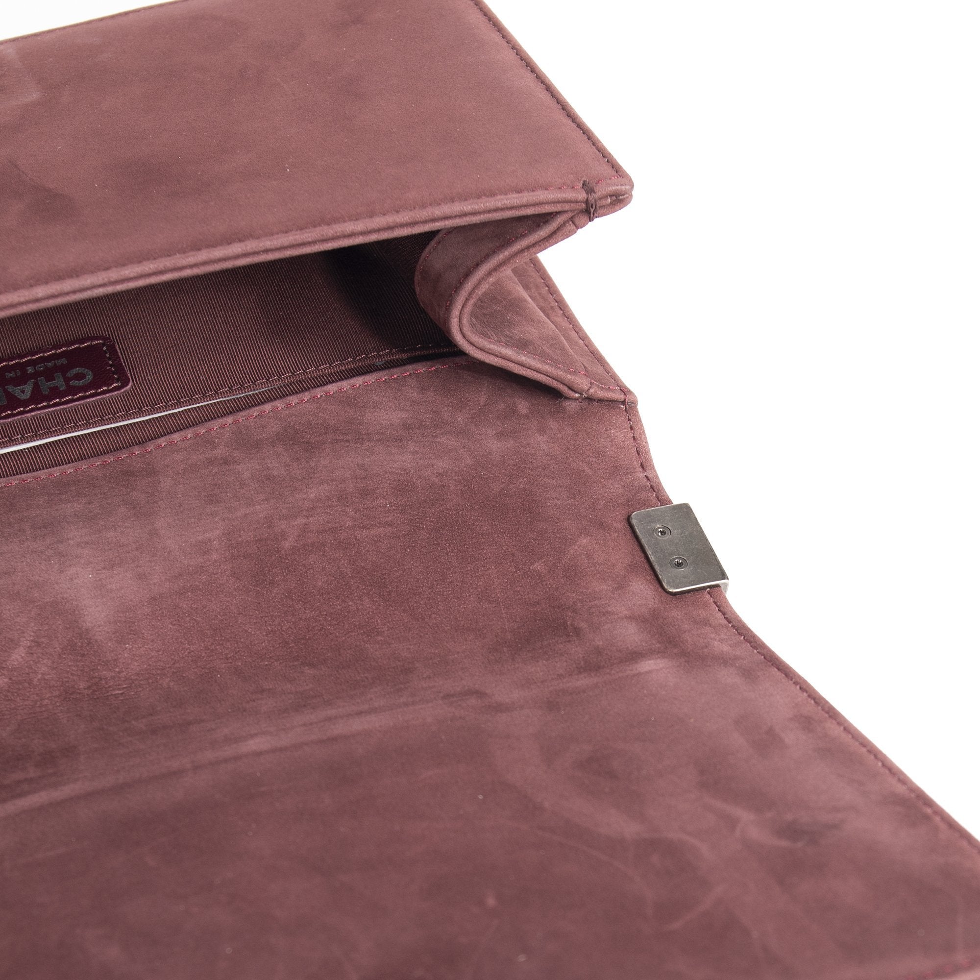 Chanel Medium Chevron Nubuck Boy Bag