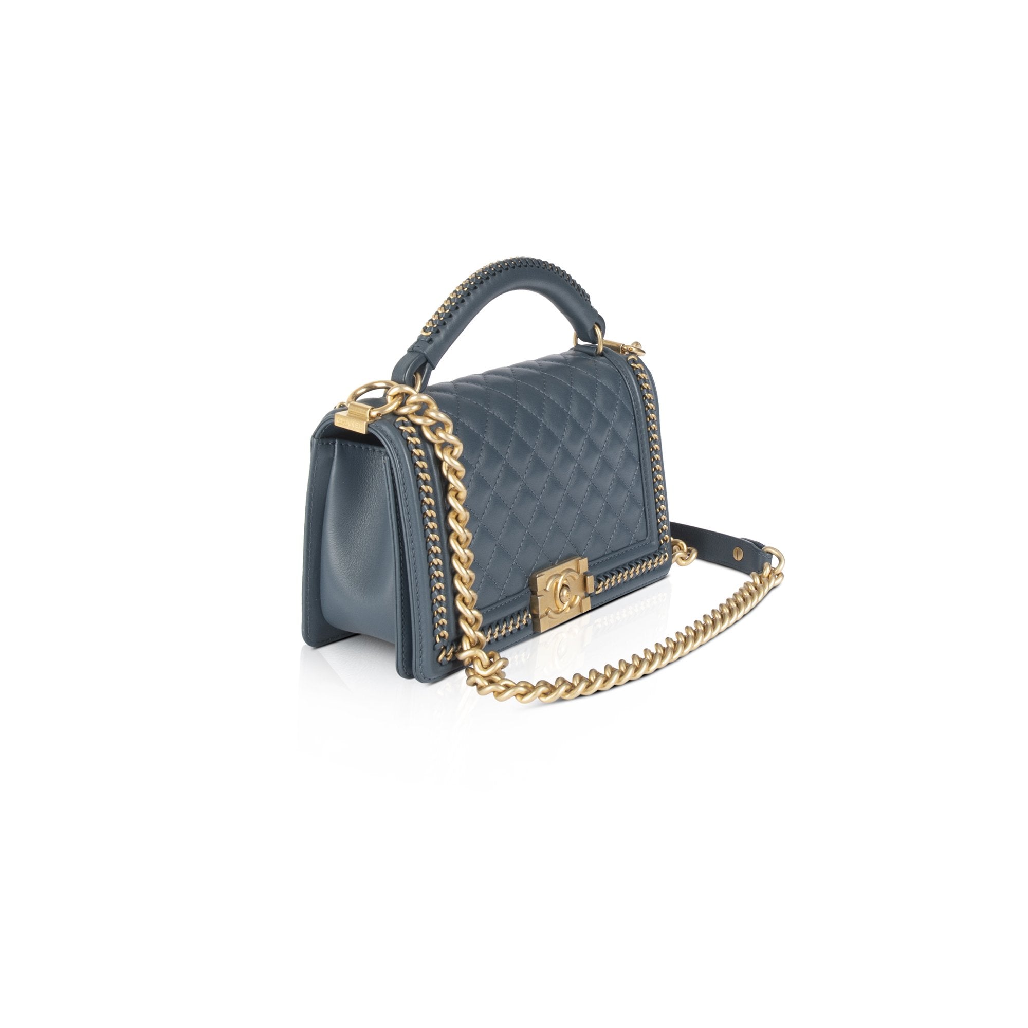 Chanel Medium Paris-Salzburg Chain Handle Boy Bag w/ Box