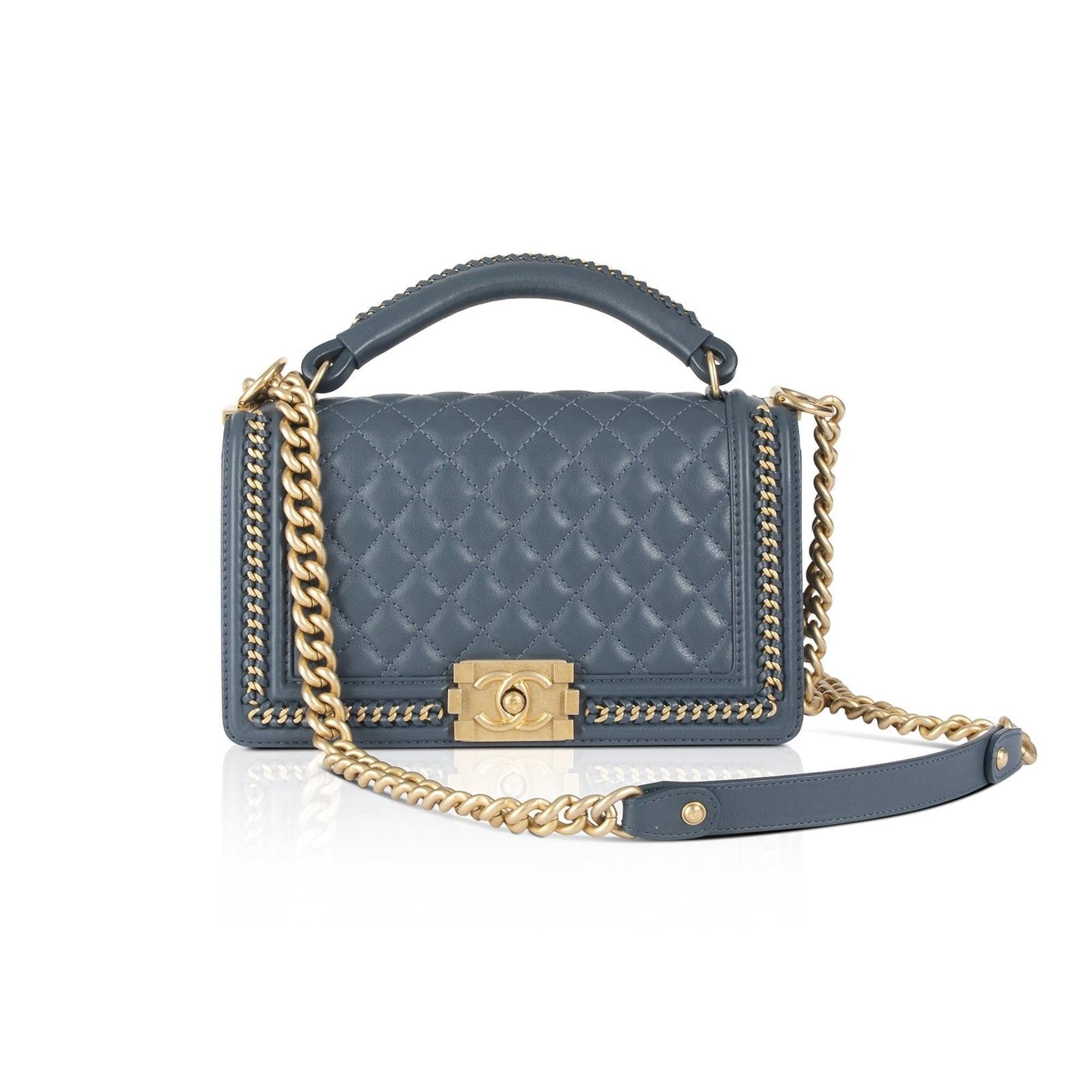 Chanel Medium Paris-Salzburg Chain Handle Boy Bag w/ Box