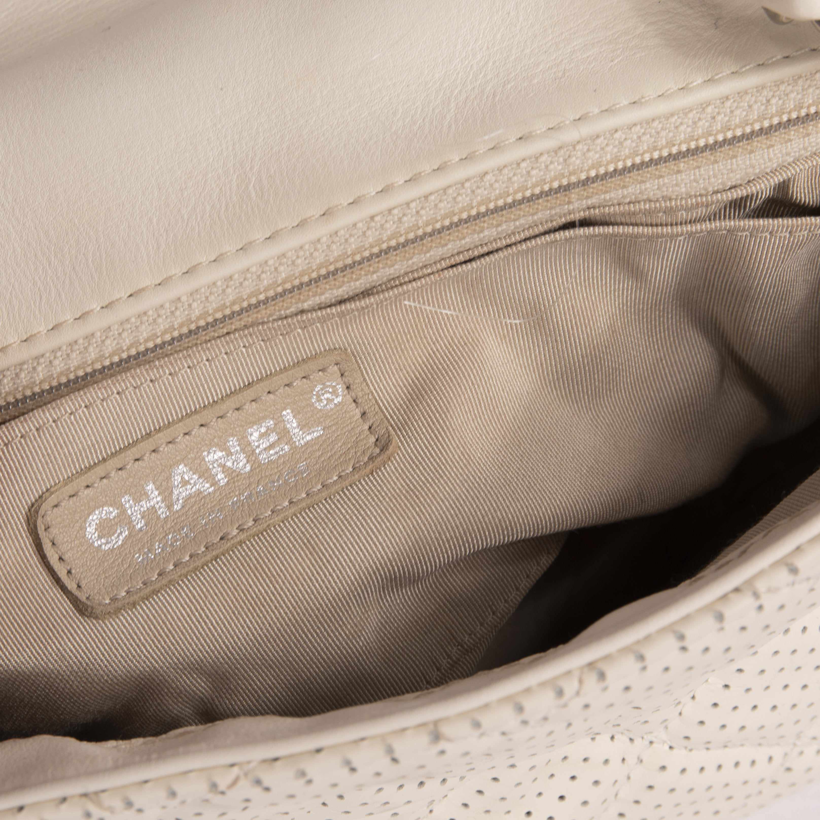 Chanel Medium Perforated Punch Flap Bag w/ Box