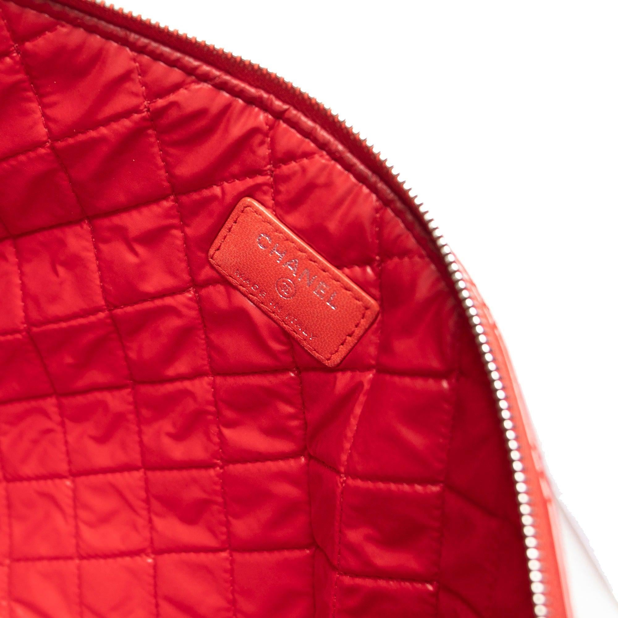 Chanel Medium Quilted Patent Leather O-Case Clutch