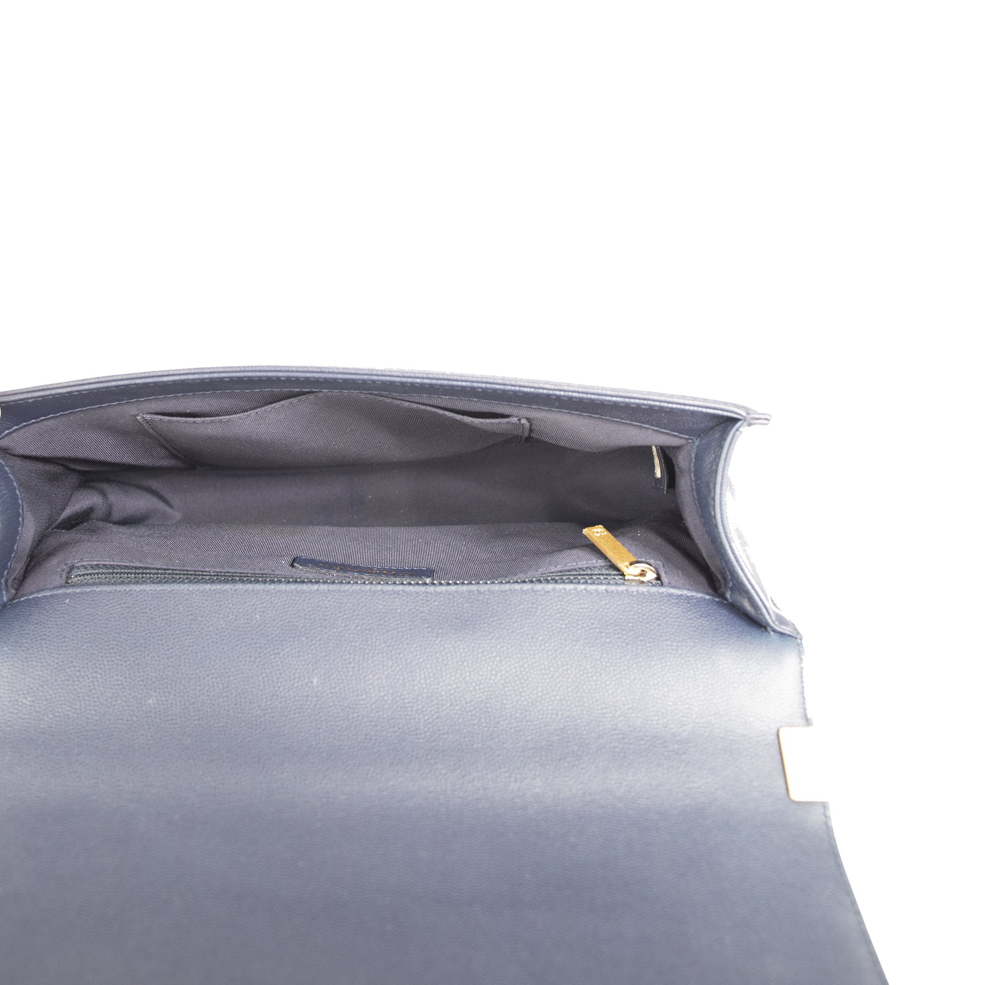 Chanel Navy Large Boy Bag w/ Box