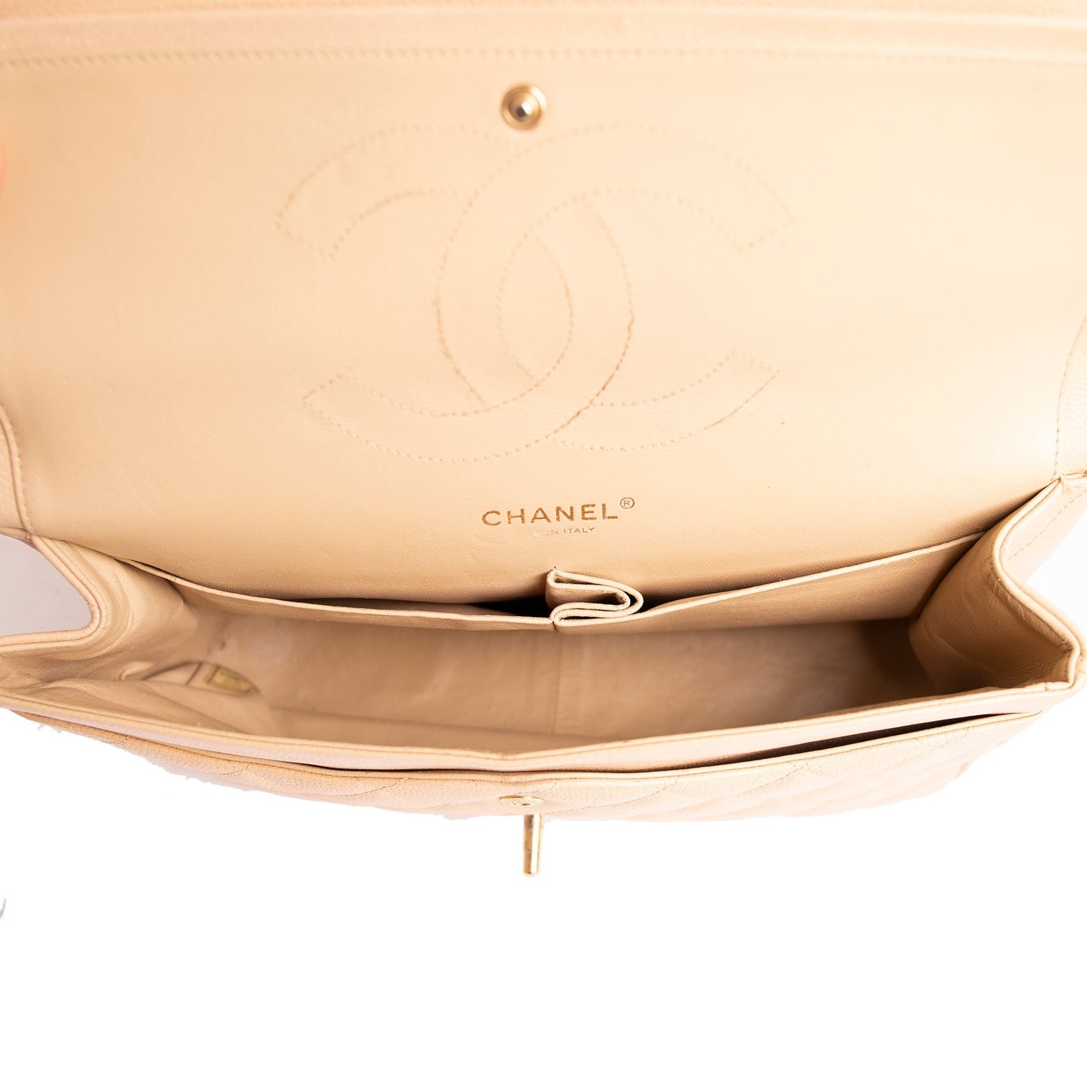 Chanel Neutral Caviar Classic Jumbo Double Flap Bag w/ Box — Oliver ...
