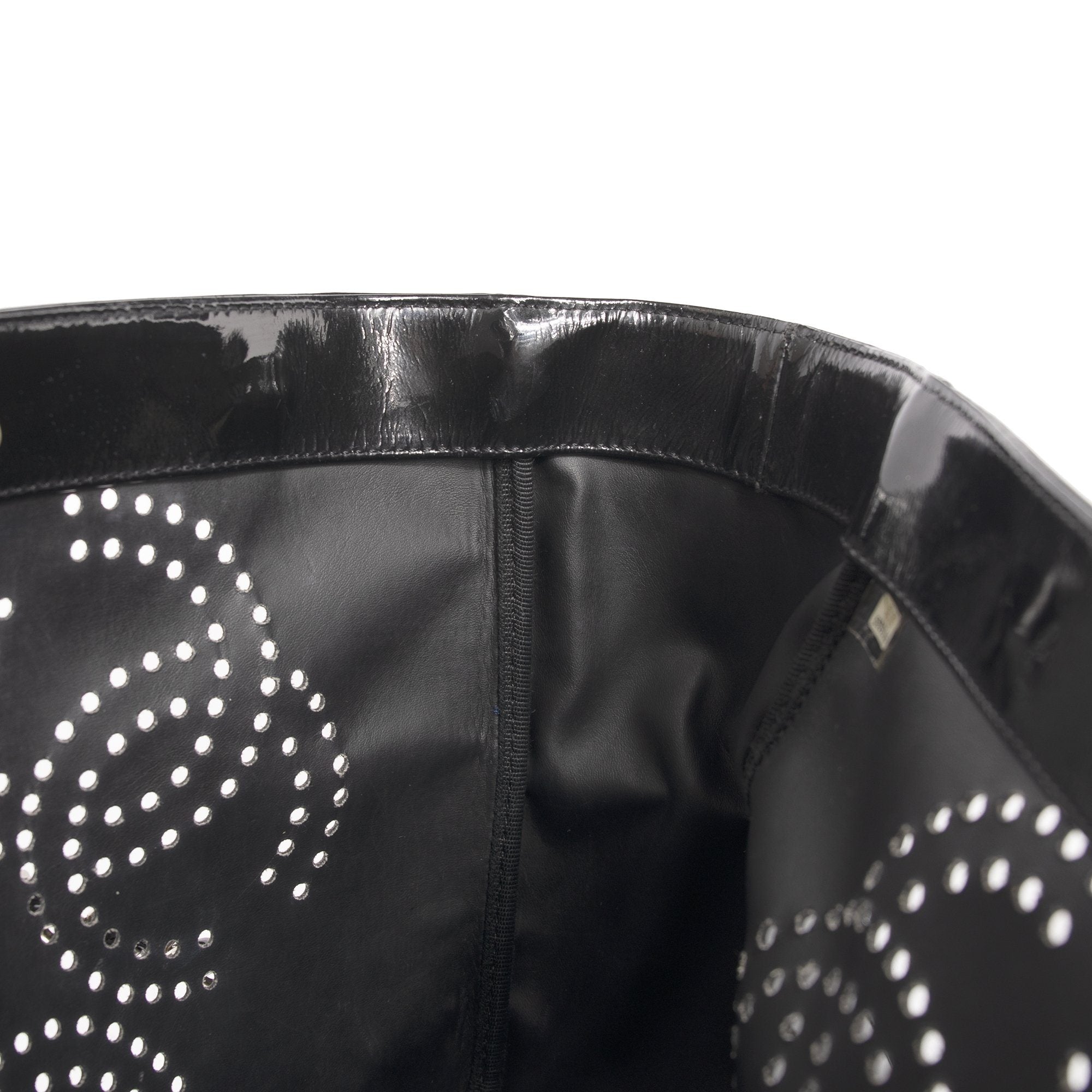 Chanel Perforated CC Patent Leather Tote