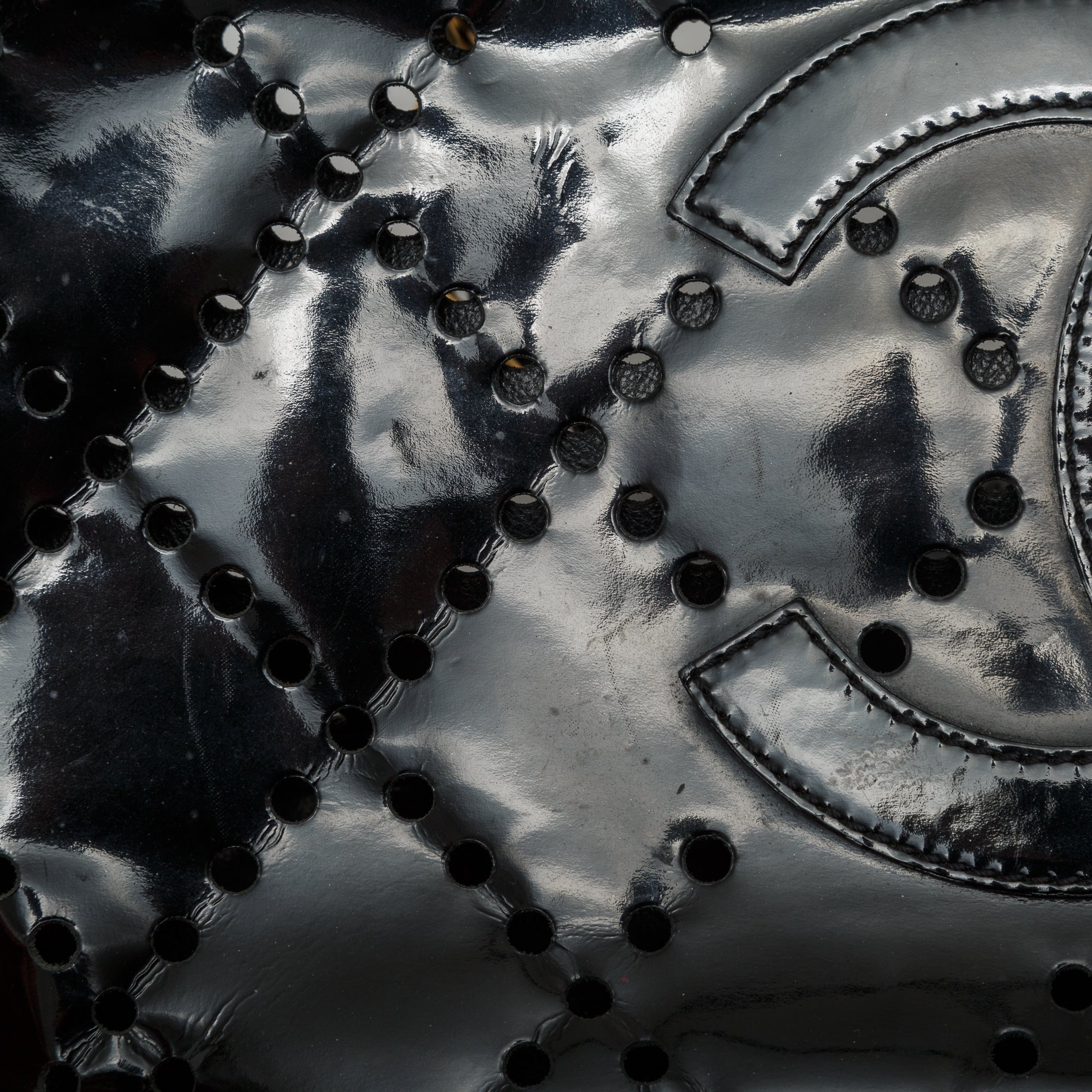 Chanel Perforated Patent CC Tote