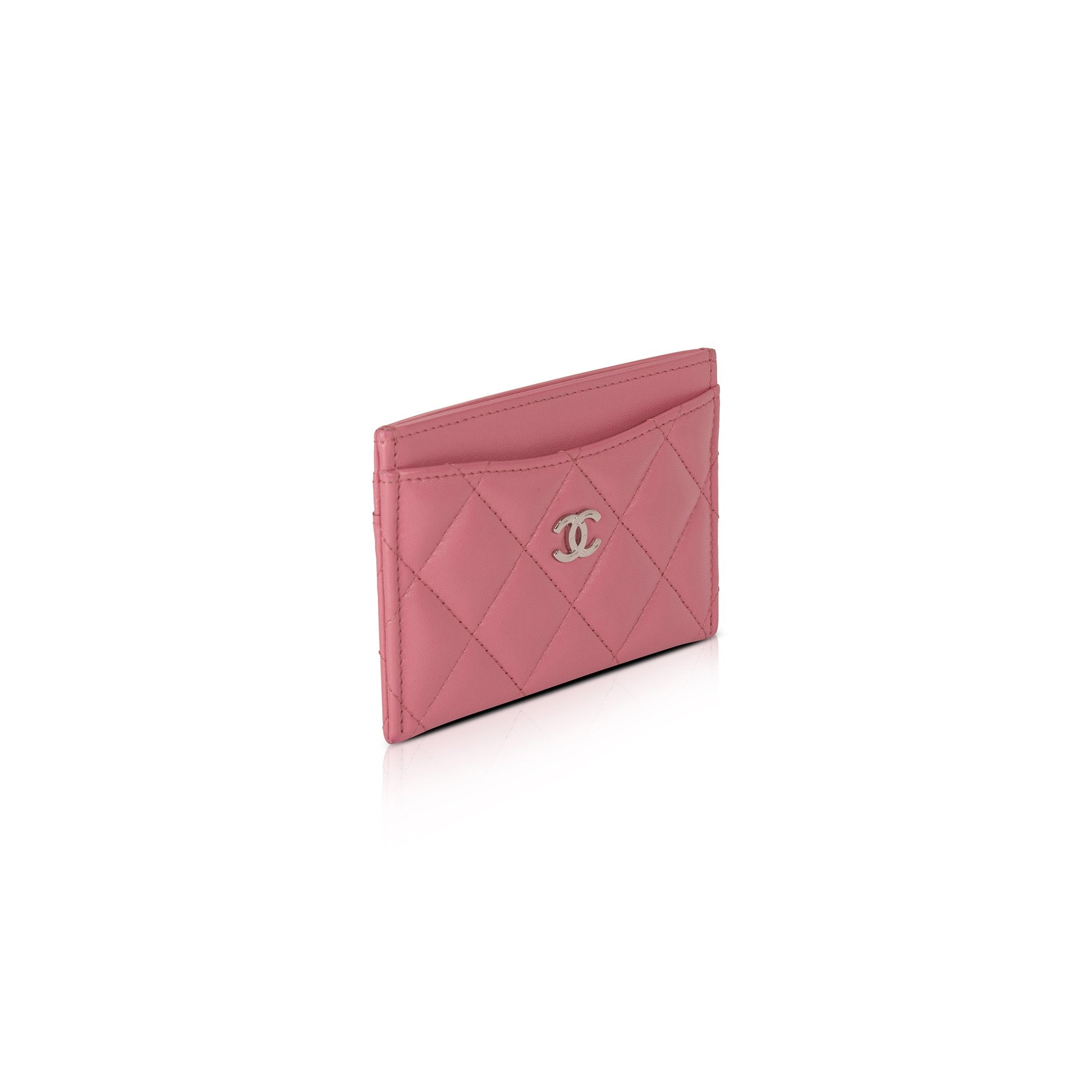 Chanel Pink 2021 Lambskin Classic Card Holder