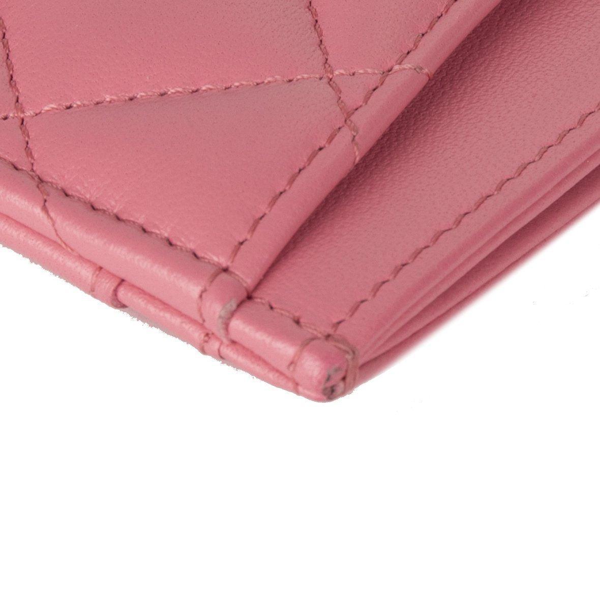 Chanel Pink 2021 Lambskin Classic Card Holder