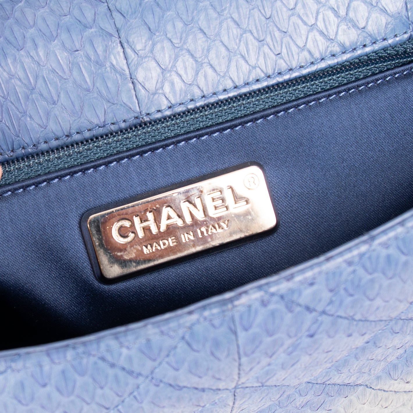 Teal Python Chanel Chanel Python Easy Carry Medium Flap Bag – OLIVER'S