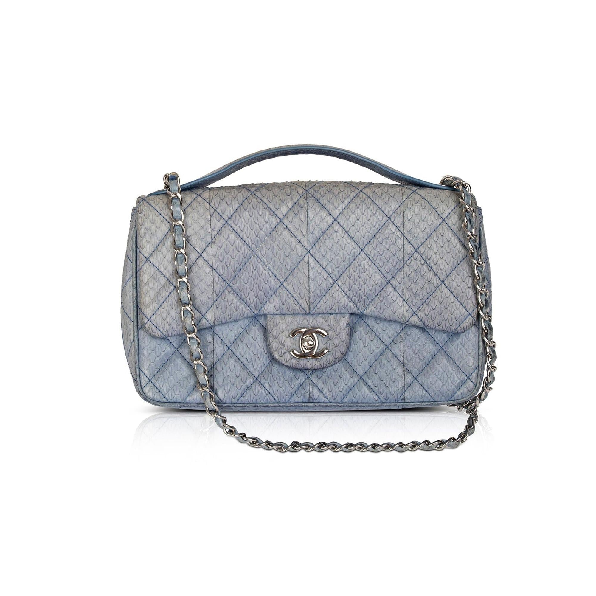 Chanel Python Easy Carry Medium Flap Bag