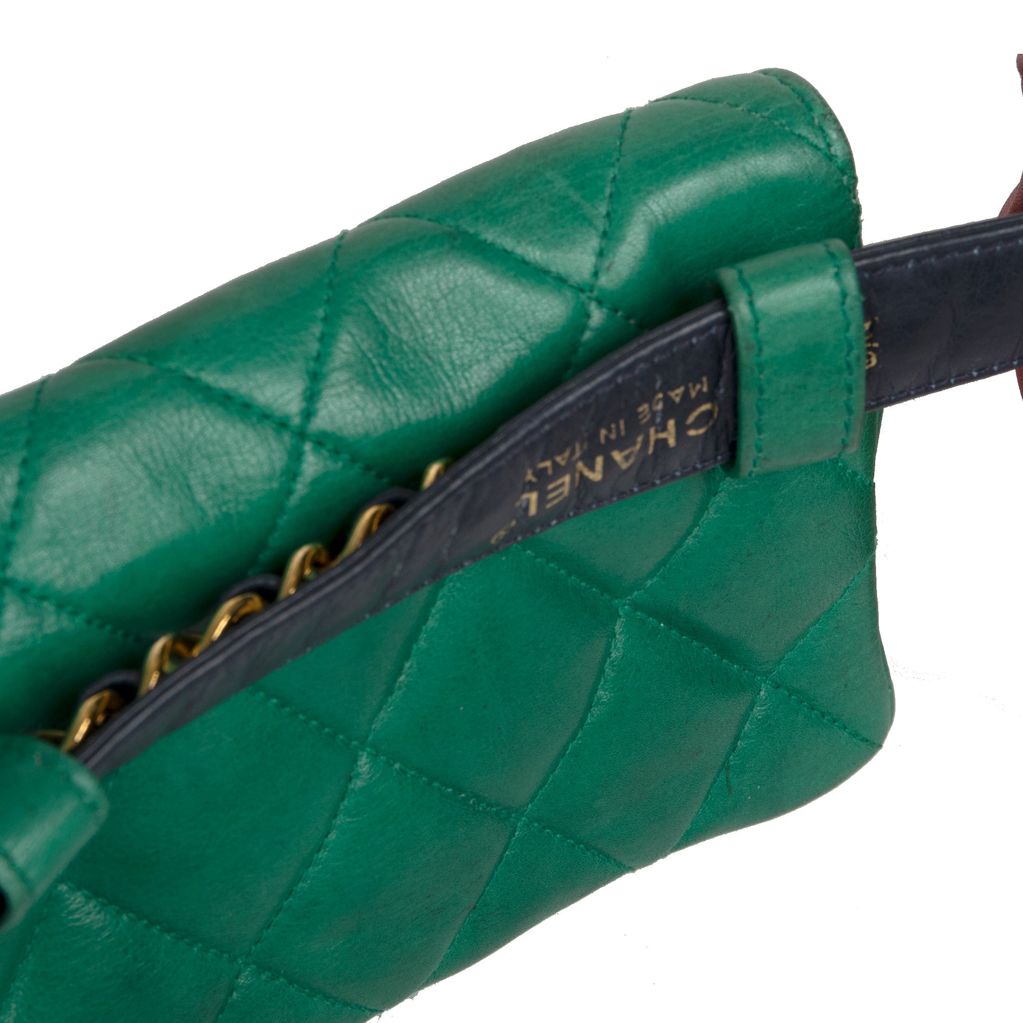 Chanel Quilted Leather Double CC Flap Belt Bag