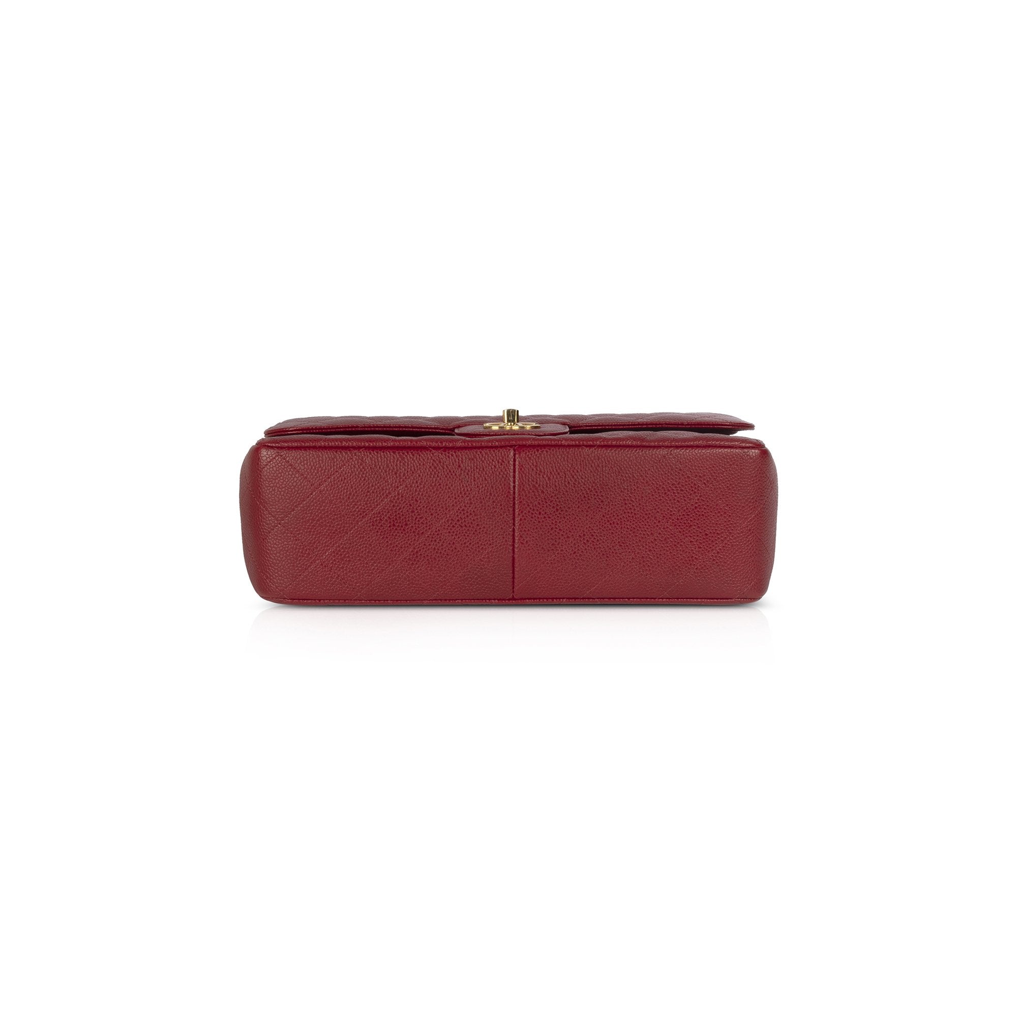 Chanel Red Caviar Large Classic Double Flap Bag w/ Box & Authenticity Card