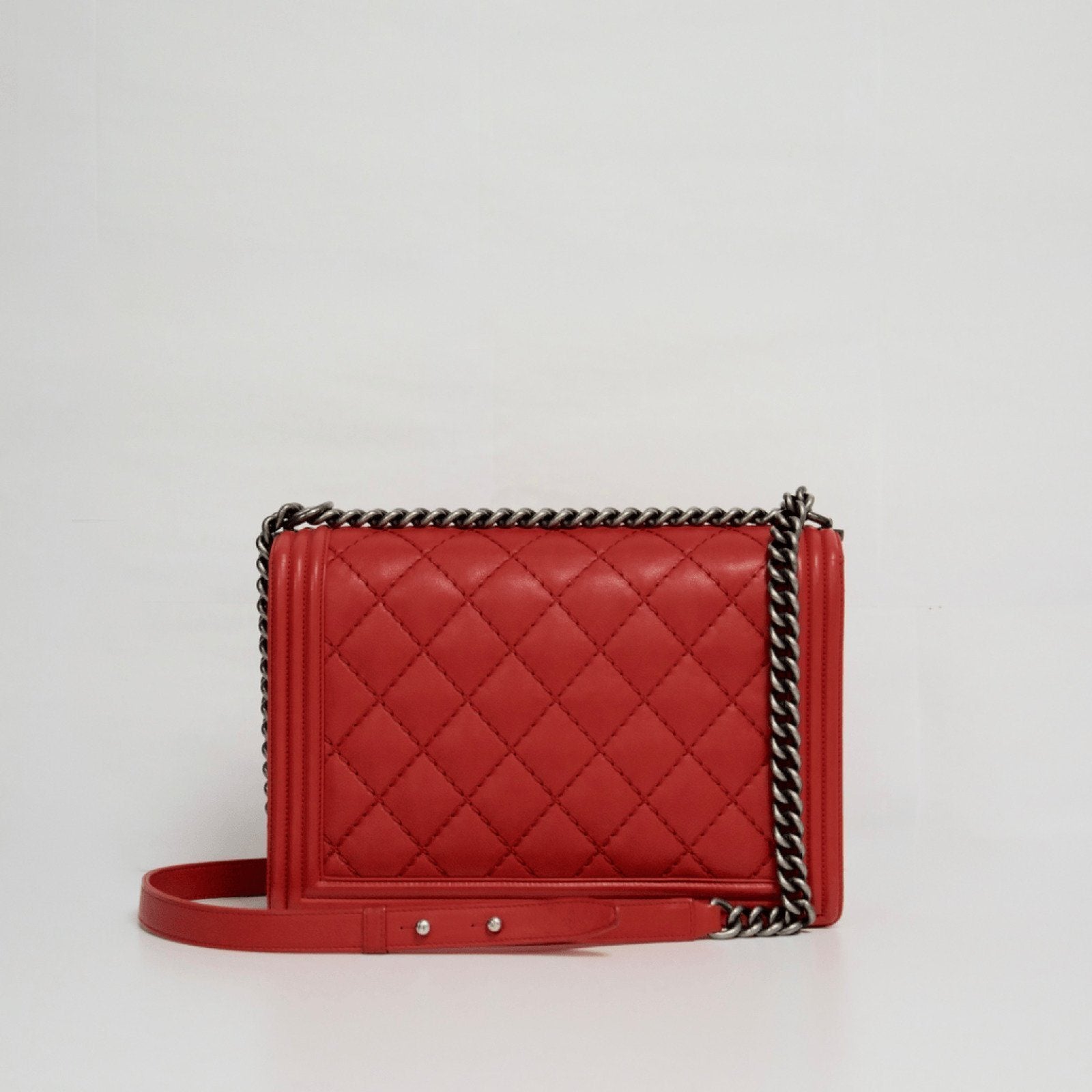 Chanel Red Jumbo Boy Bag
