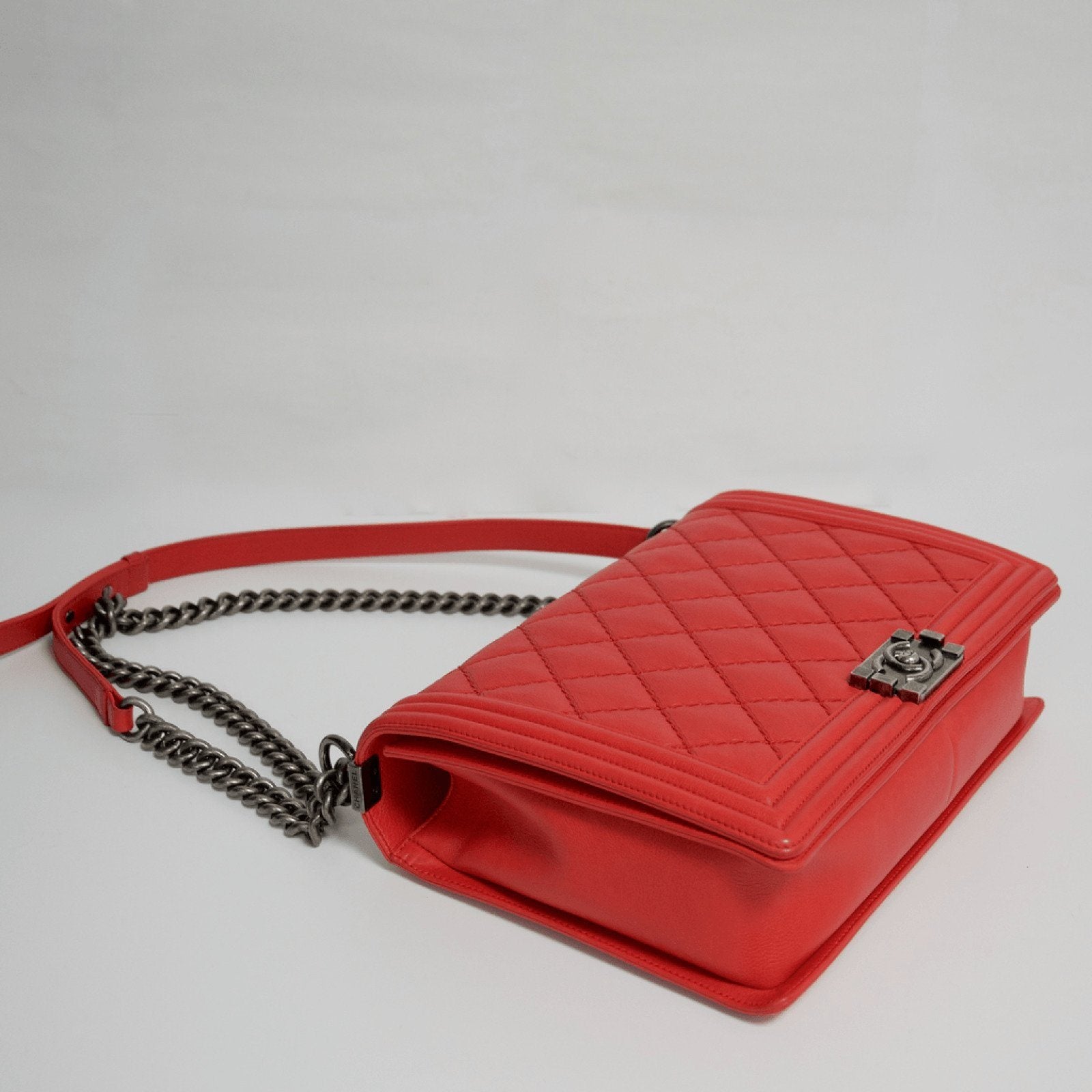 Chanel Red Jumbo Boy Bag