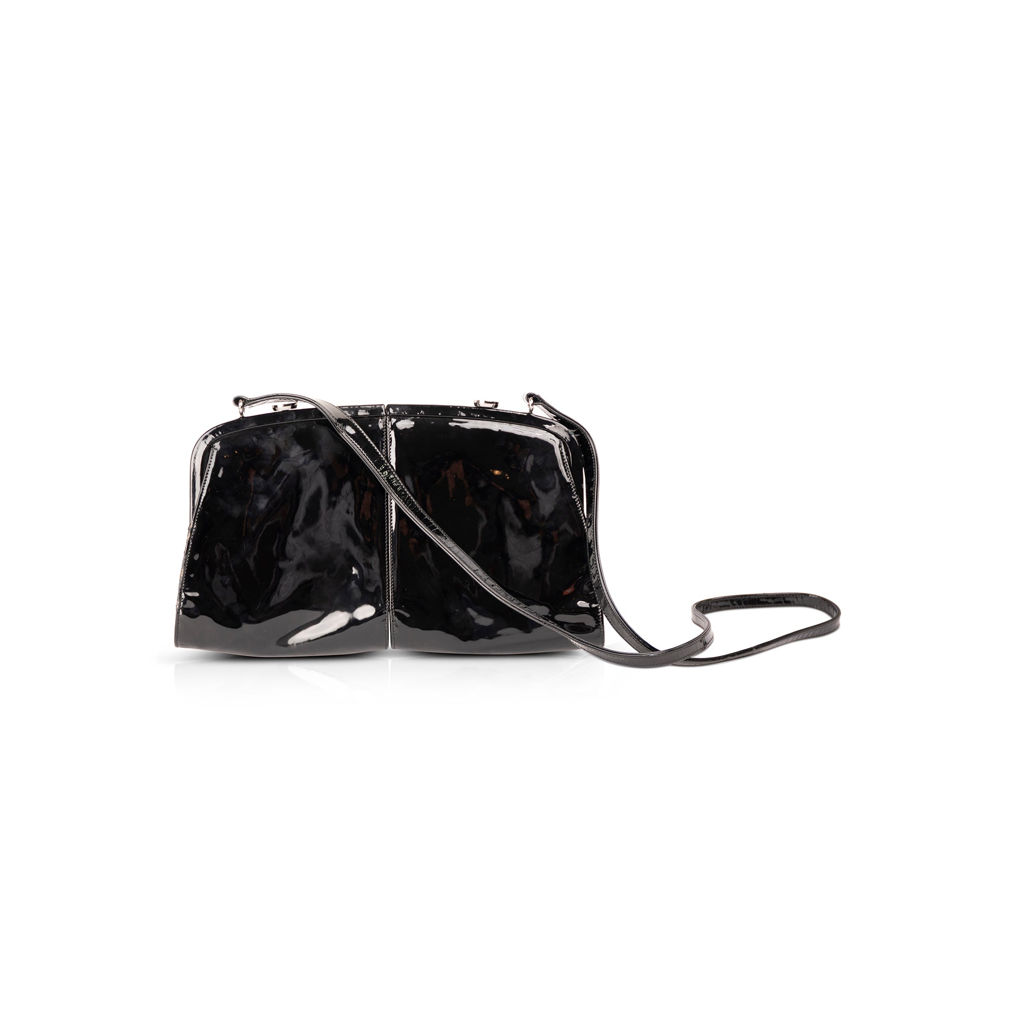 Chanel Runway Patent Leather Double Split Frame Bag