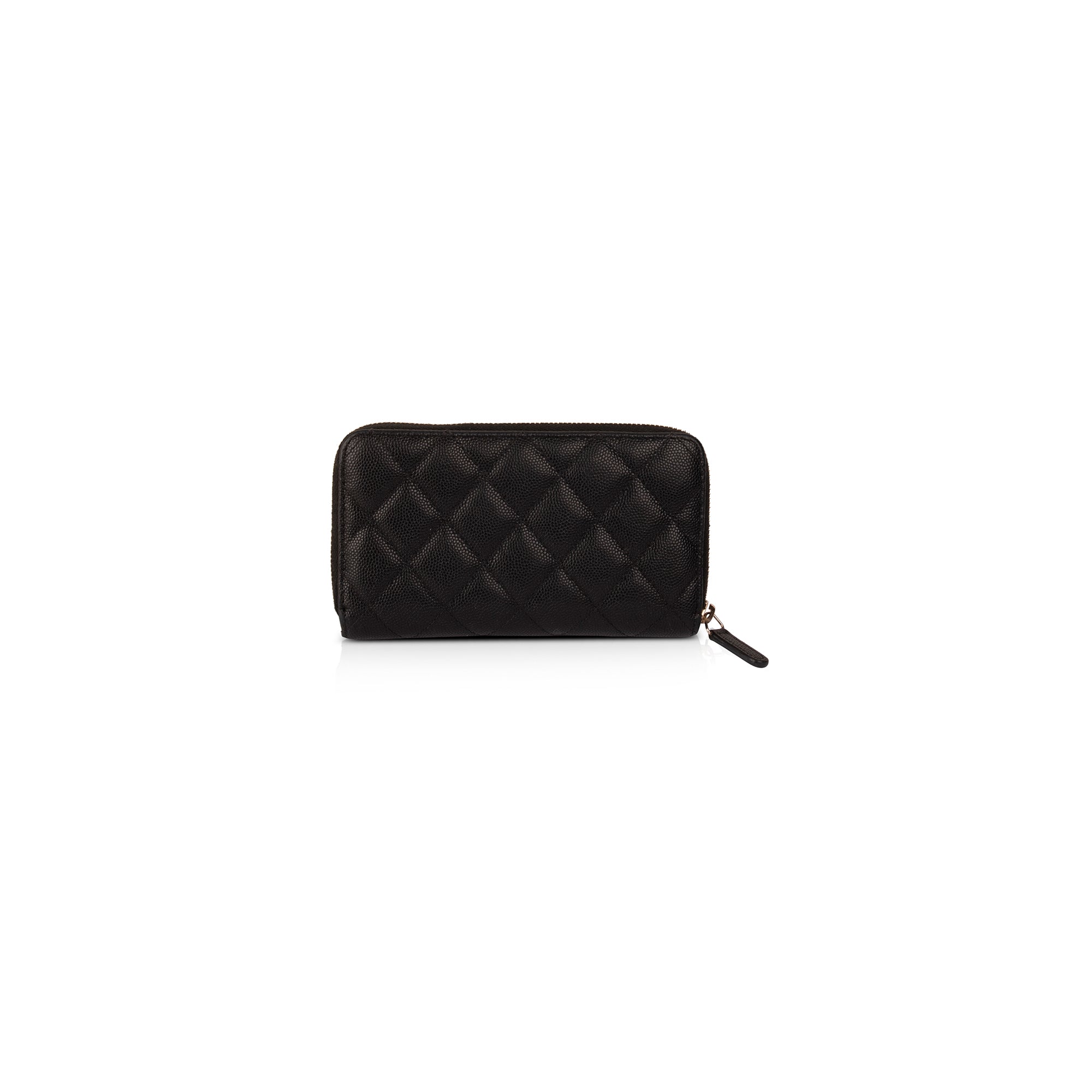 Chanel Small Caviar Leather Zipped Wallet w/ Box