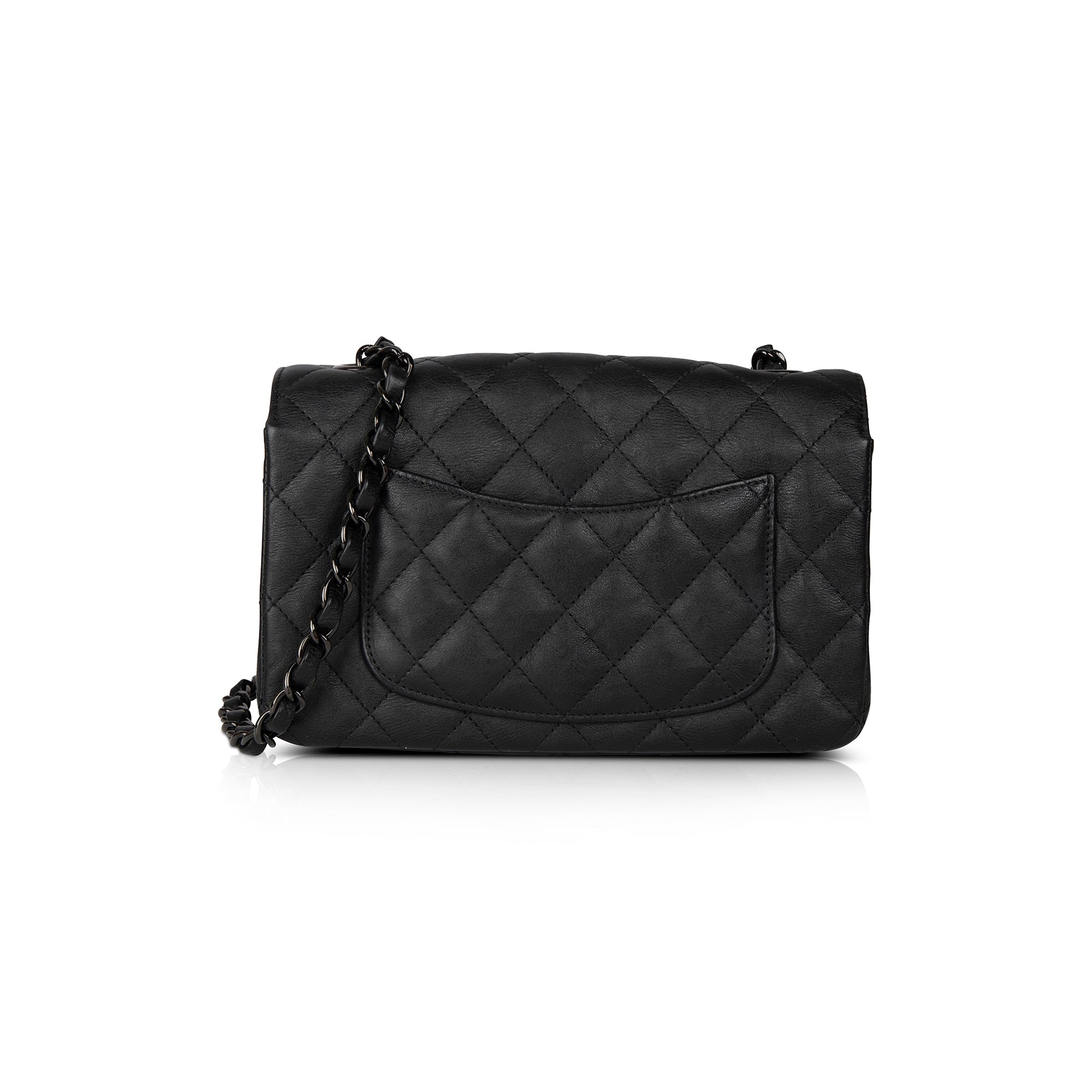 Chanel So Black Classic Mini Rectangular Flap Bag w/ Box & Authenticity Card