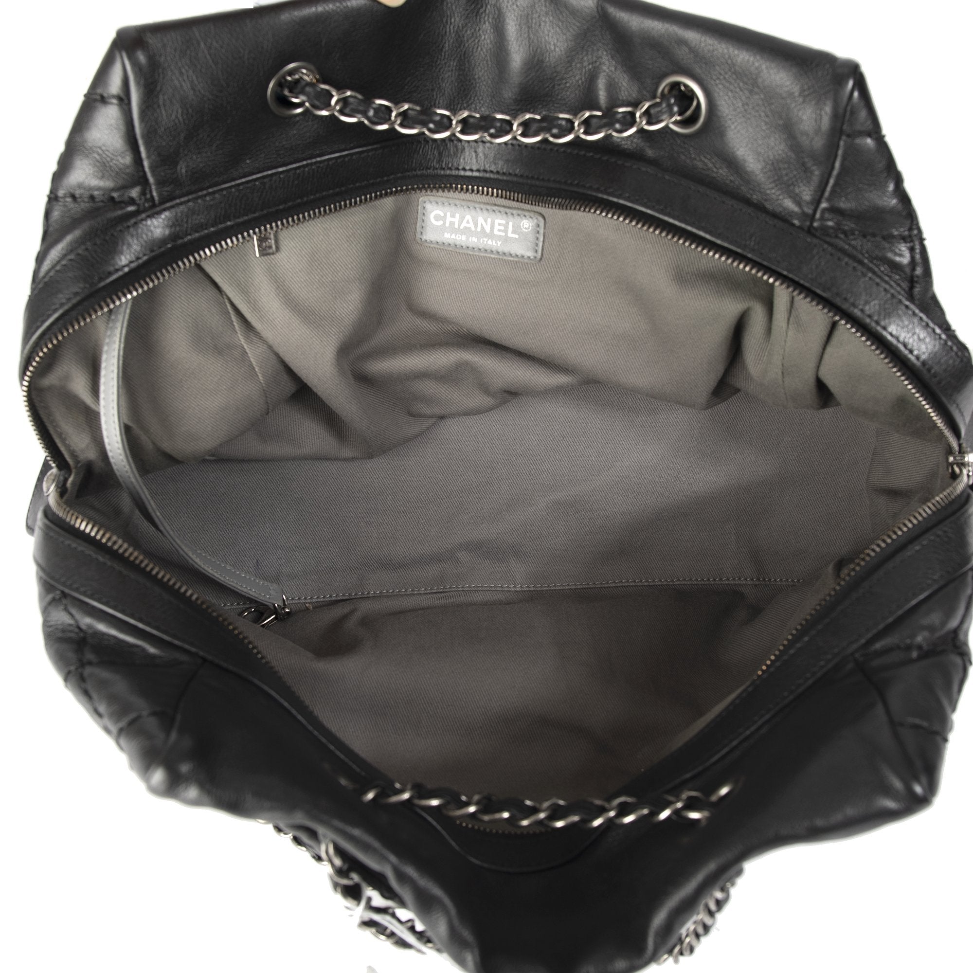 Chanel Stitch It Calfskin Leather Bowler Bag