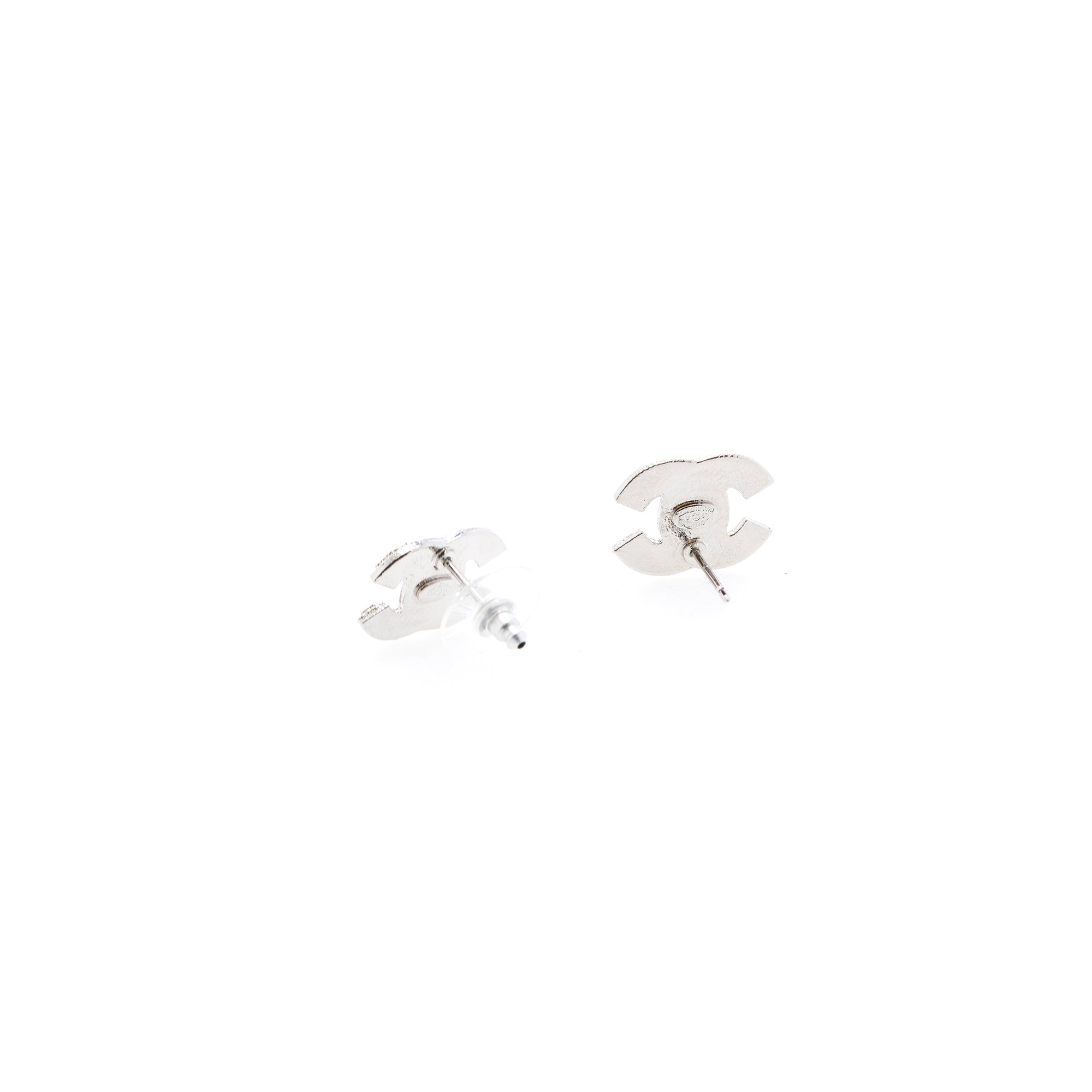 Chanel Strass CC Stud Earrings w/ Box