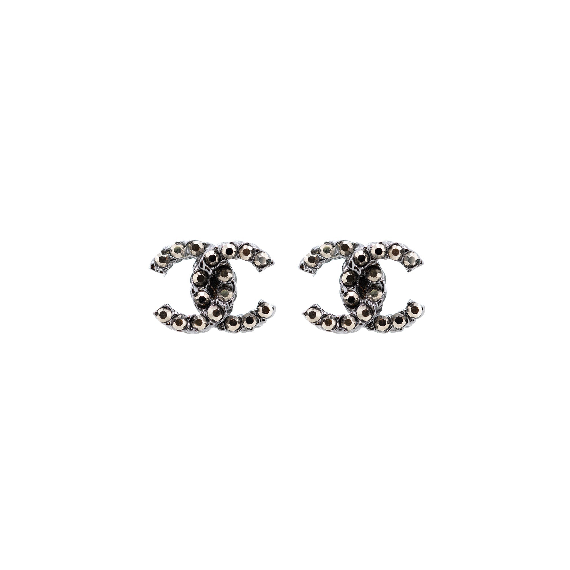 Chanel Strass CC Stud Earrings w/ Box