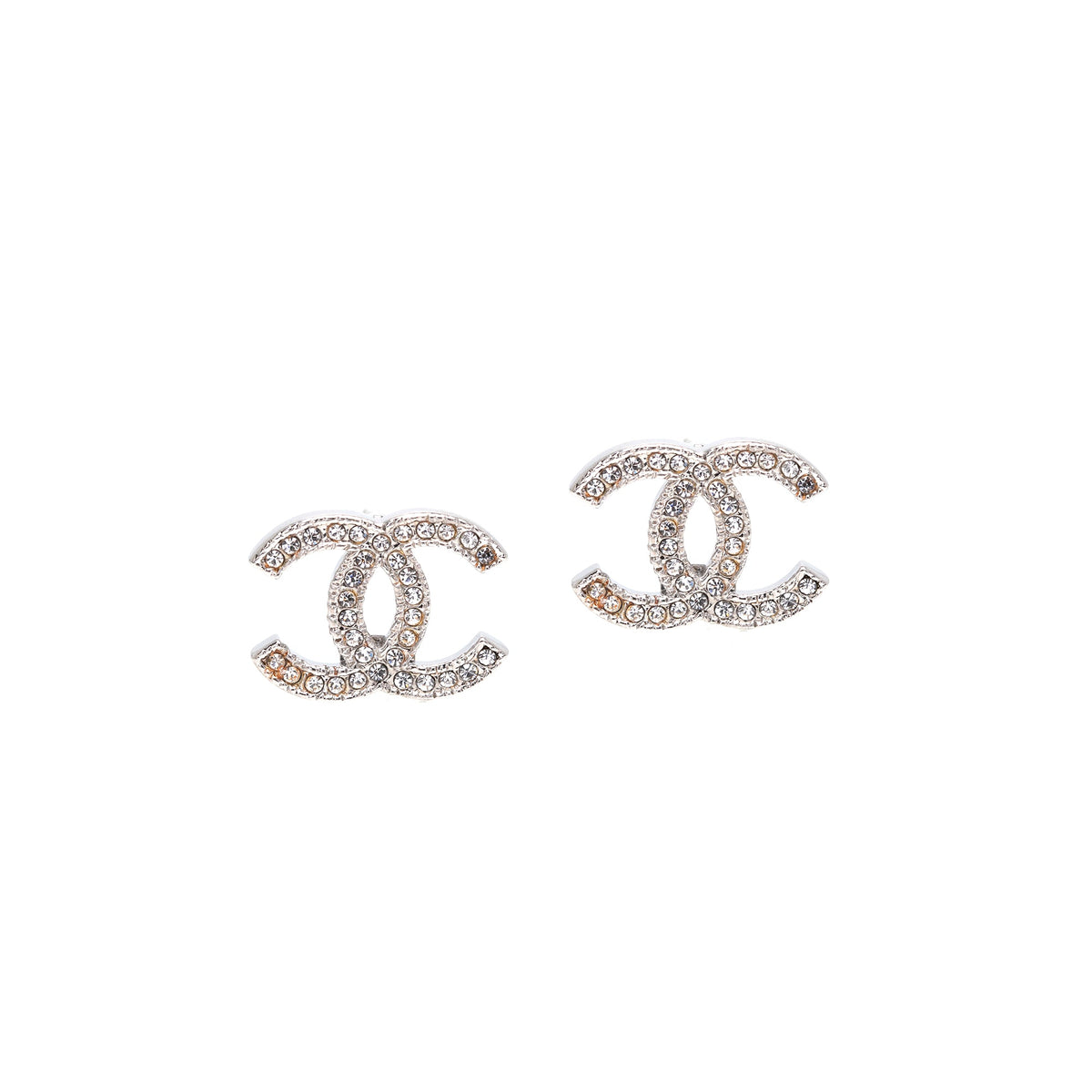 Chanel Strass CC Stud Earrings w/ Box – OLIVER'S