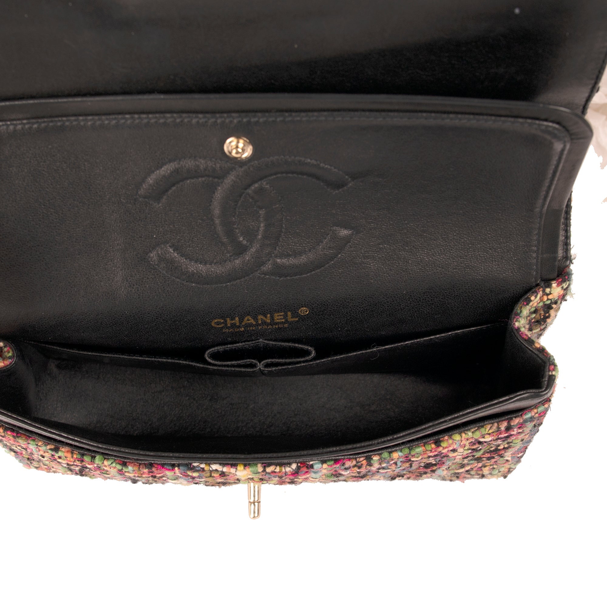 Chanel Tweed Medium Classic Double Flap Bag