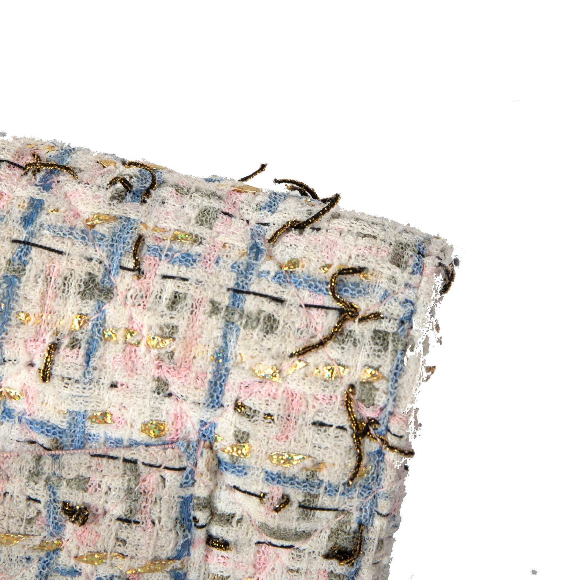 Chanel Tweed Quilted Classic Charms Wallet on Chain w/ Authenticity Card